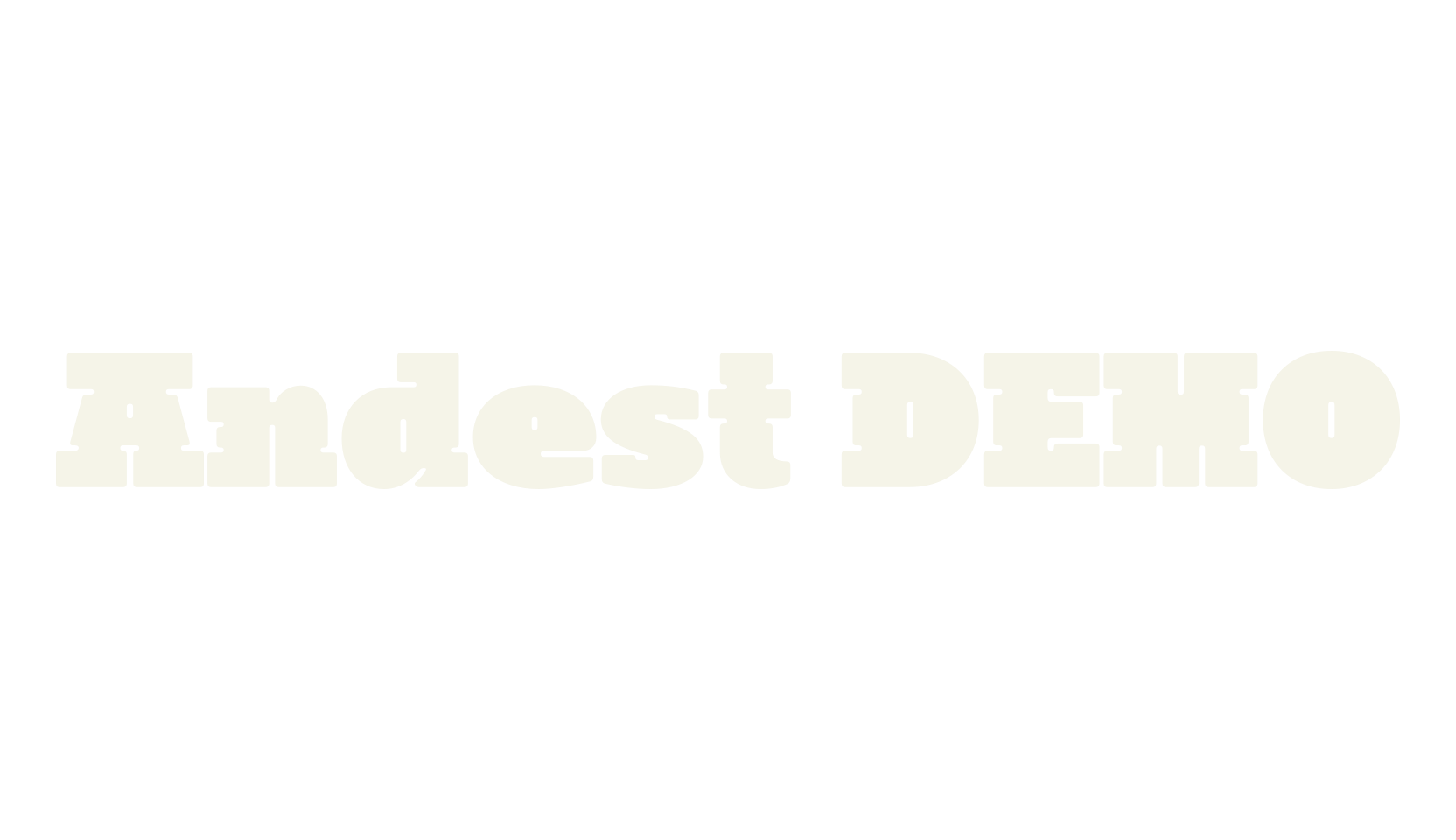 Andest DEMO, extra bold font preview