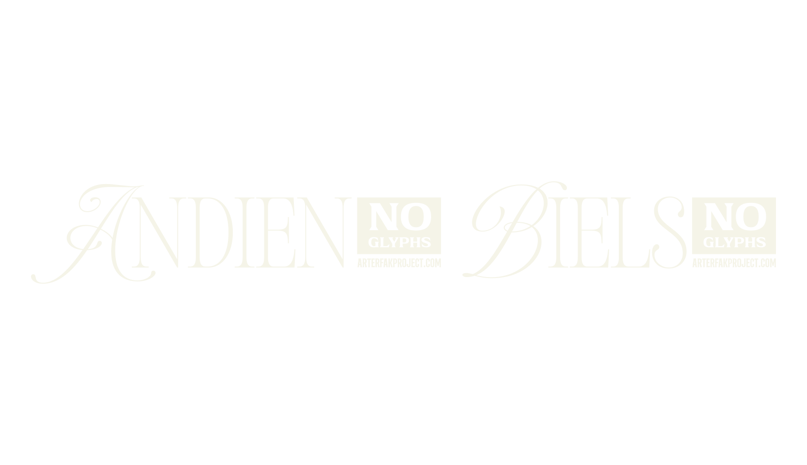 Andiena Bielsa, script font preview