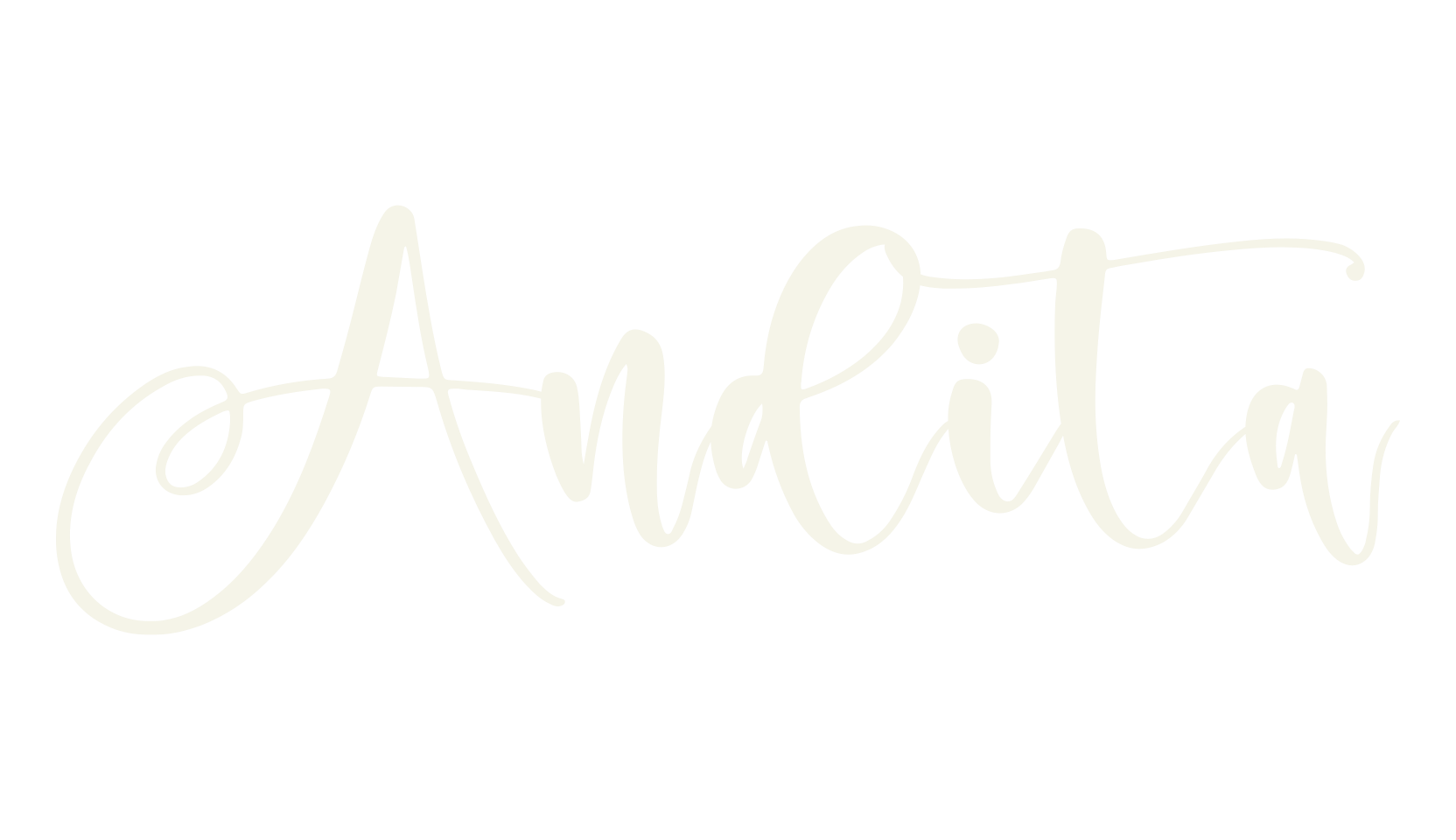 Andita, script font preview