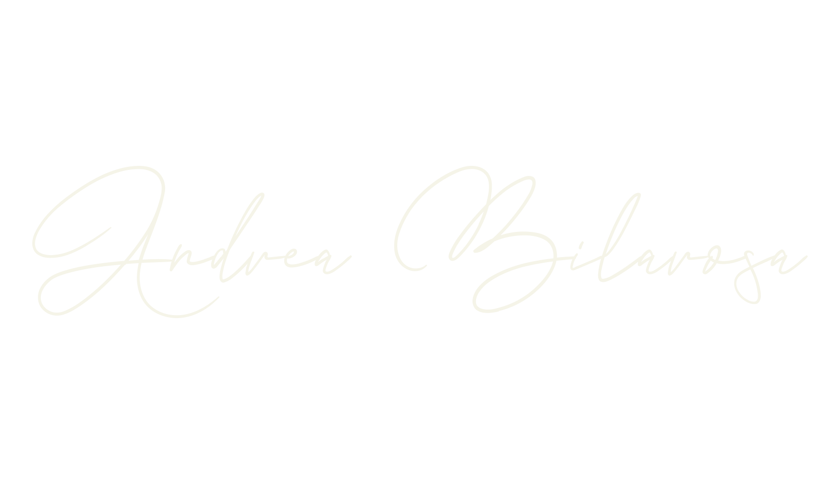 Andrea Bilarosa, cursive font preview