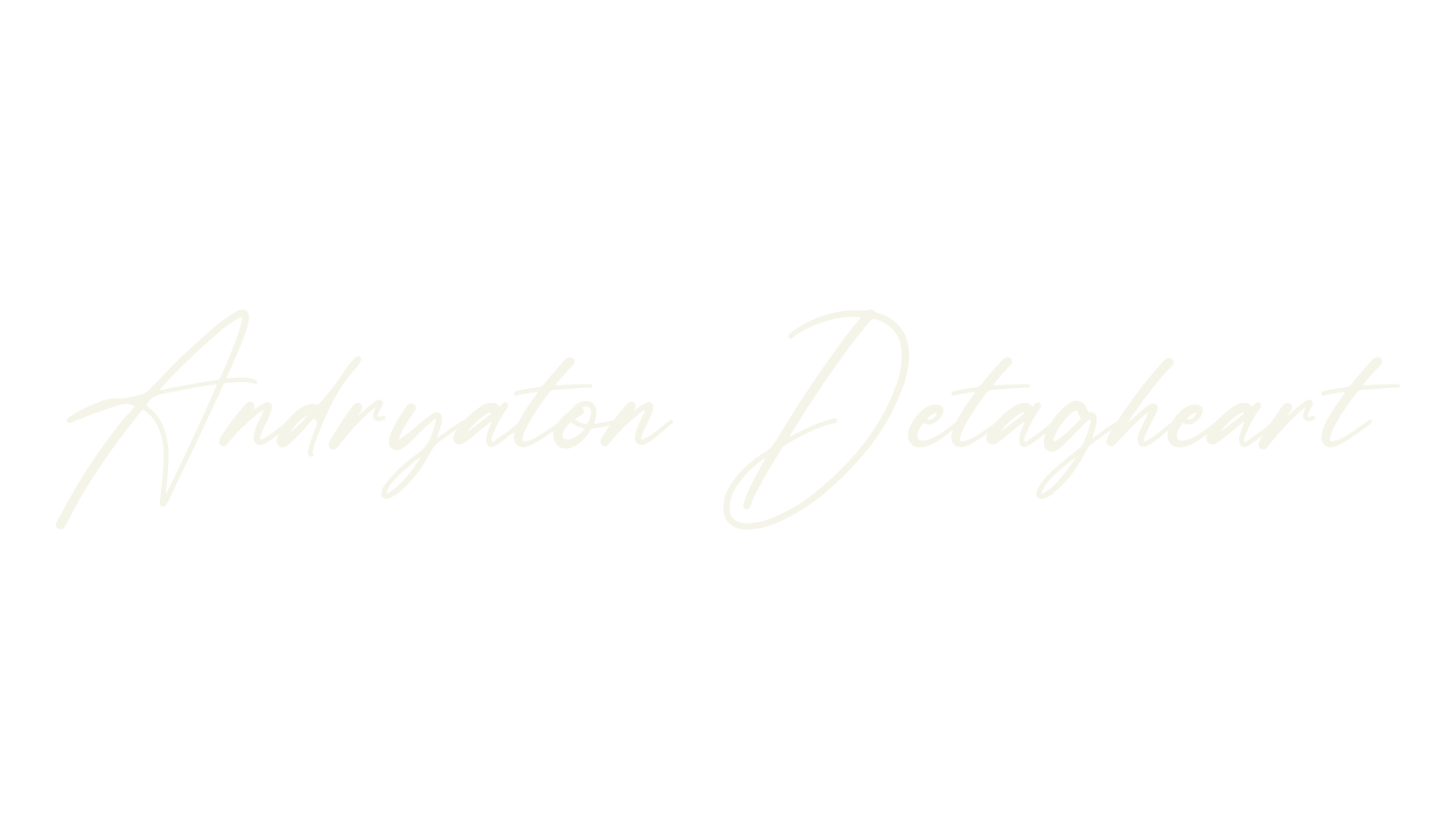 Andryaton Detagheart, script font preview