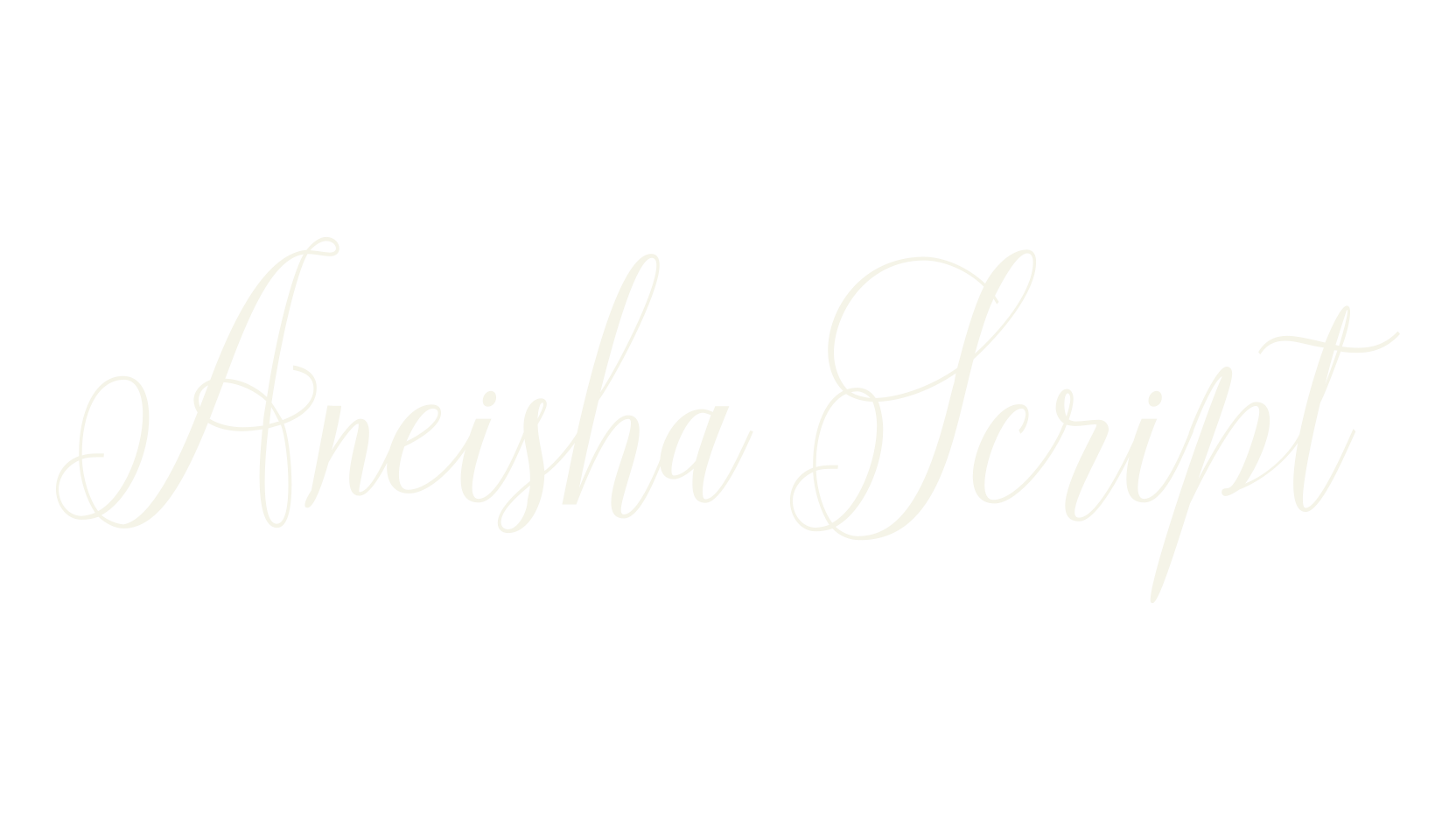 Aneisha Script, script font preview