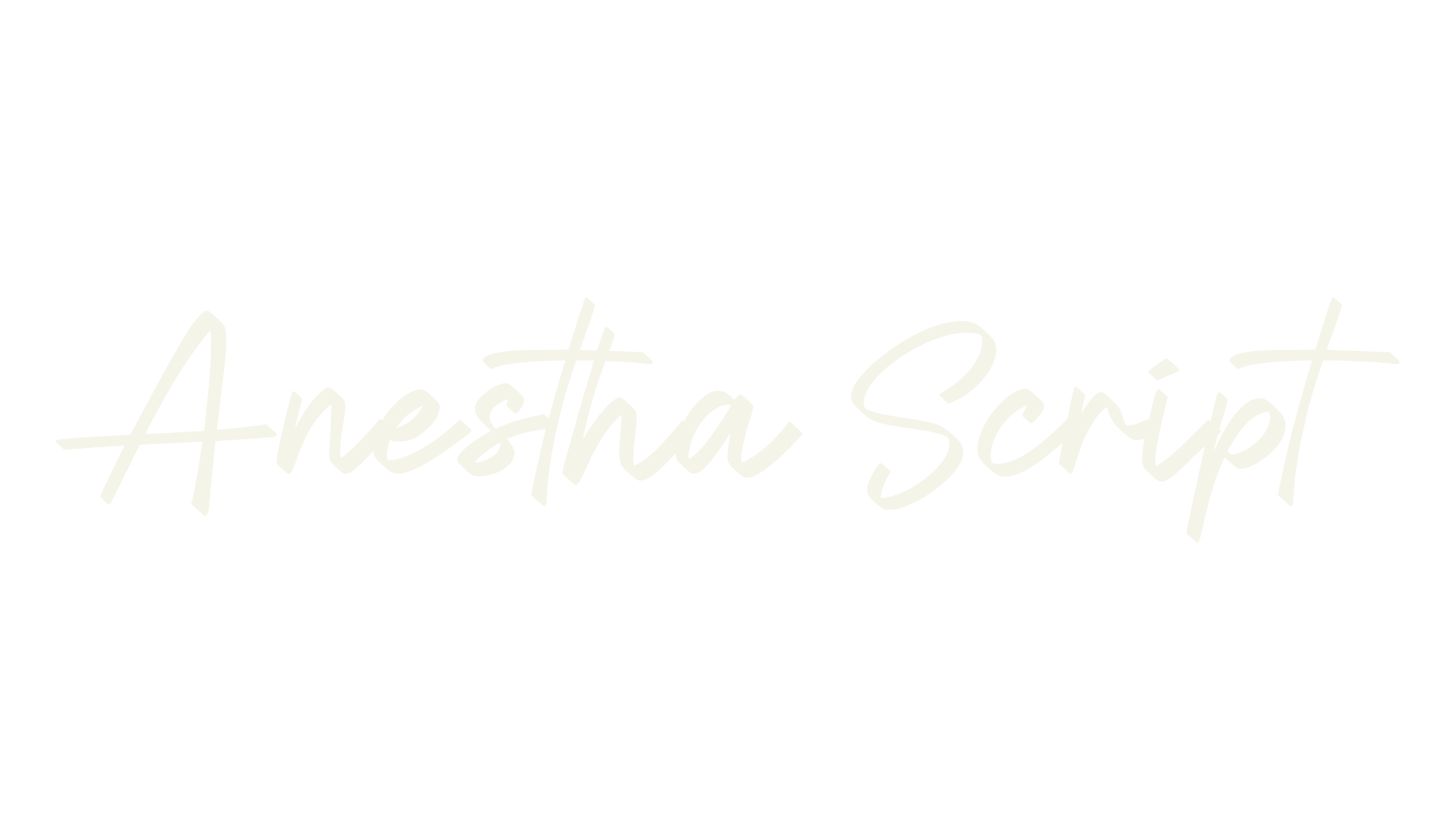 Anestha Script, cursive font preview