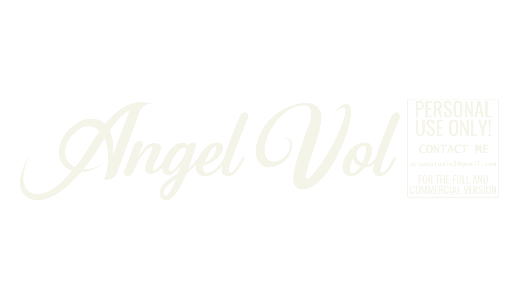 Angel Vol 2, calligraphy font preview