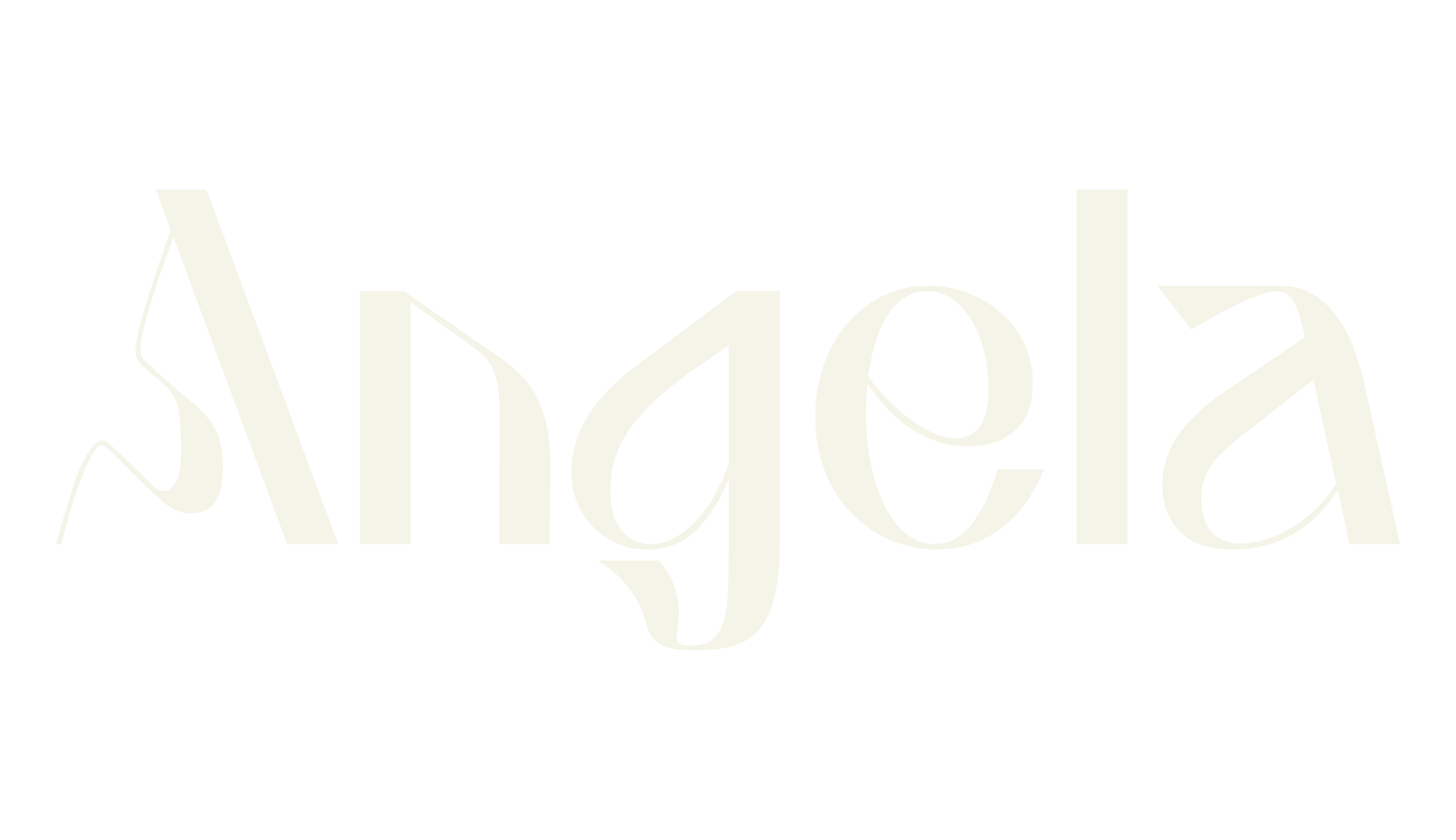 Angela, fashion script font preview