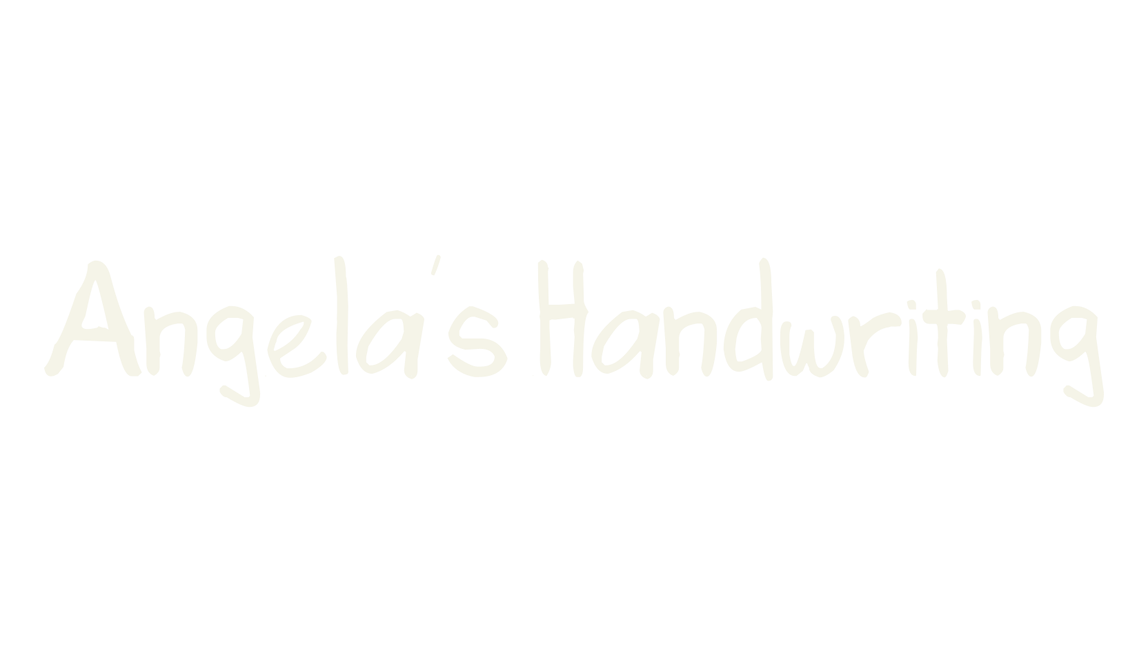 Angela's Handwriting, handwriting font preview