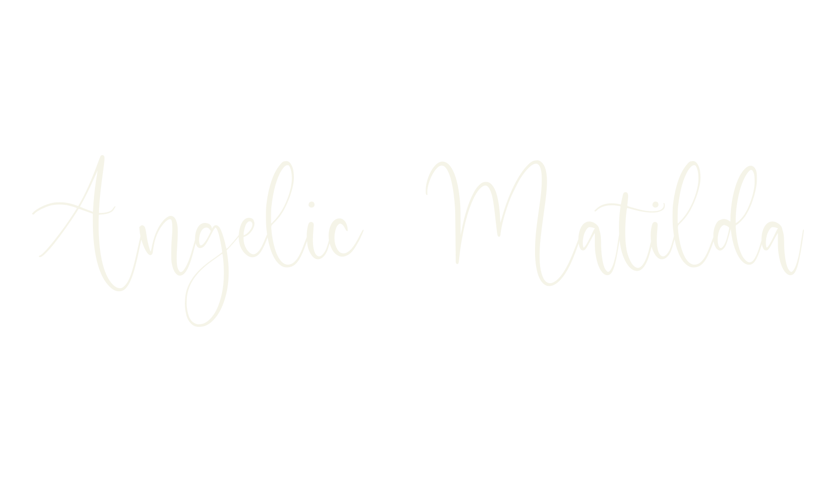 Angelic Matilda, cursive font preview