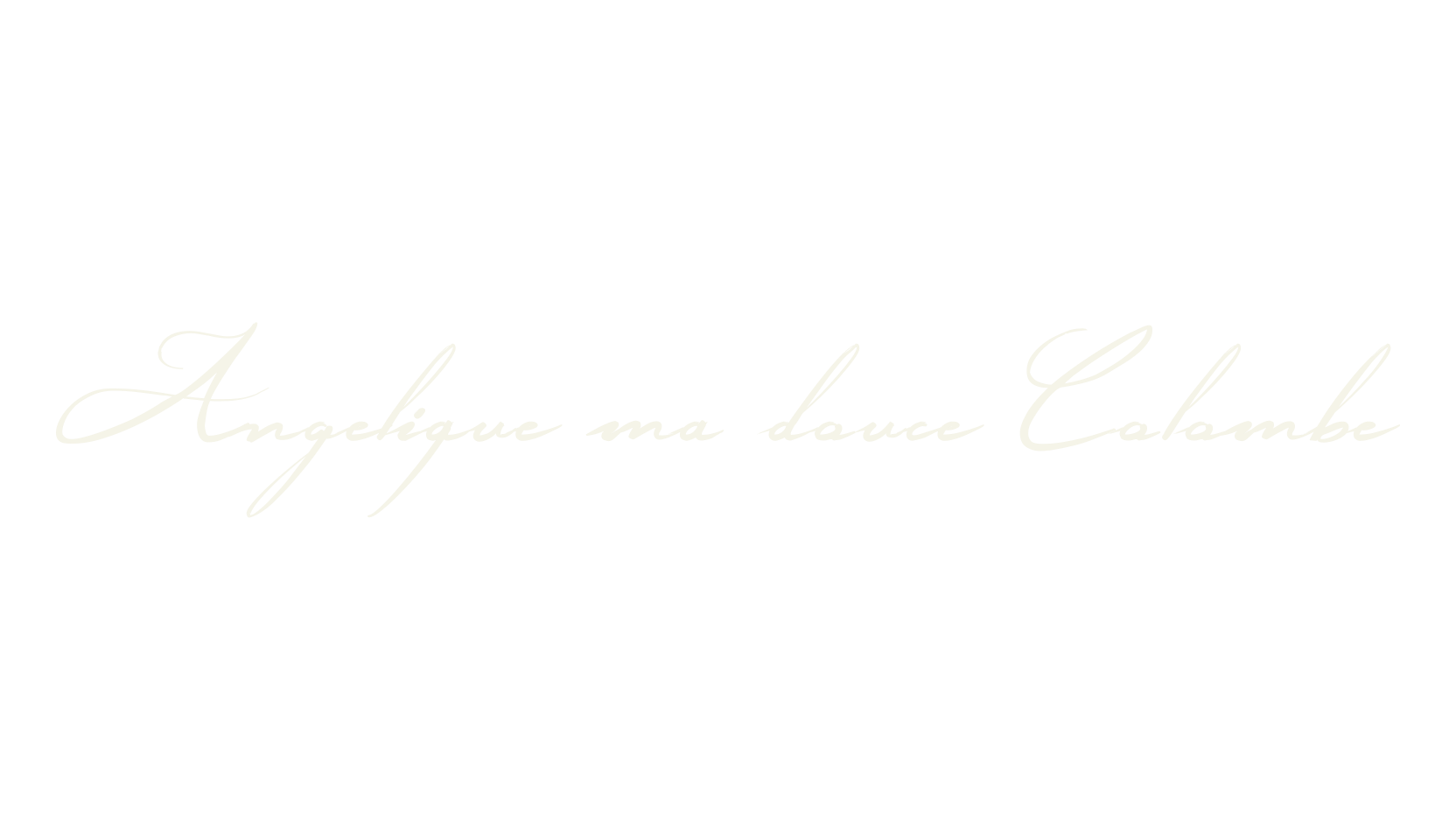 Angelique ma douce Colombe, script font preview