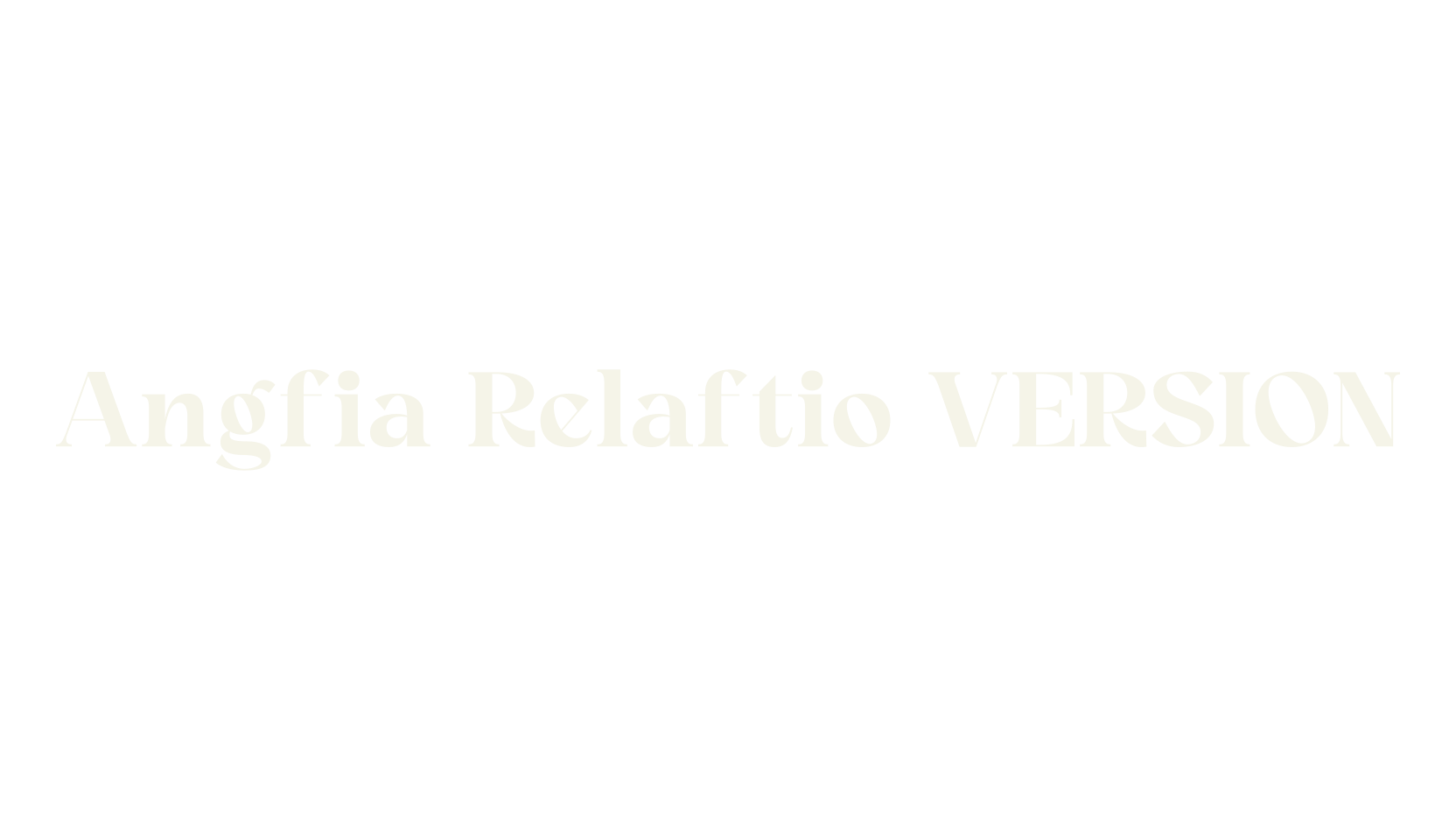 Angfia Relaftio VERSION, serif font preview