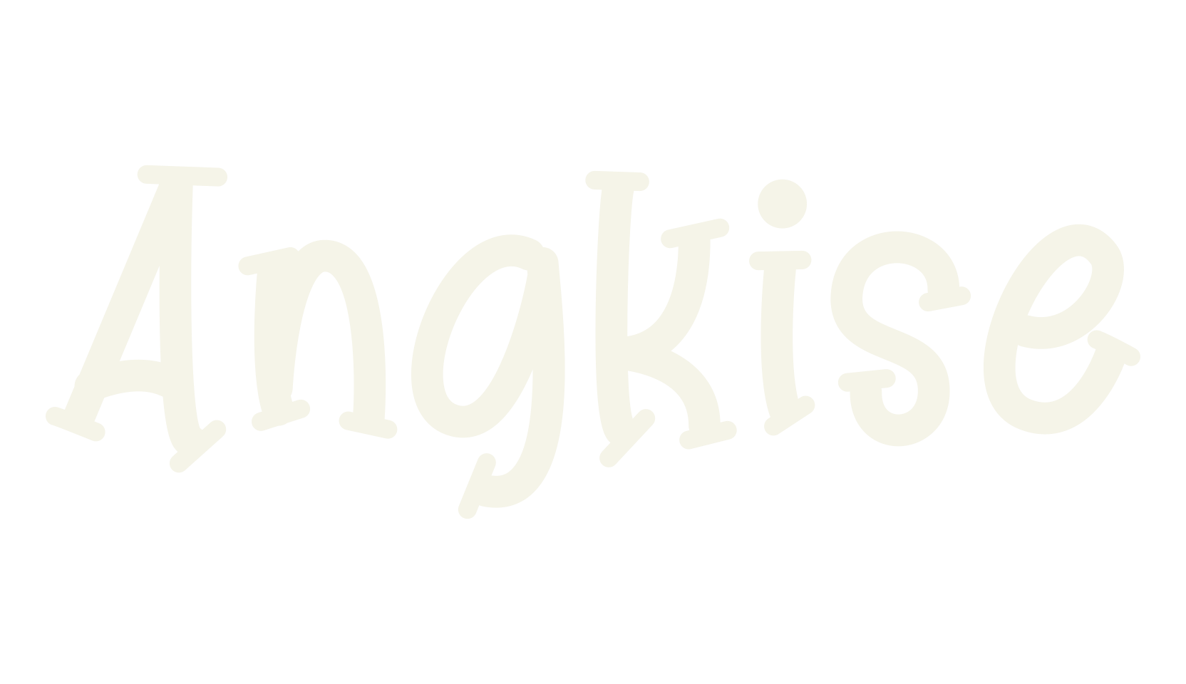 Angkise, quirky font preview