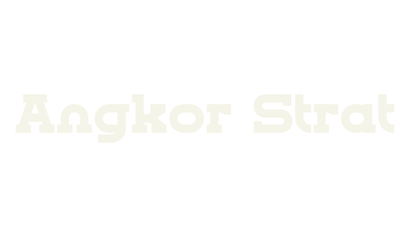 Angkor Strat, baseball font preview