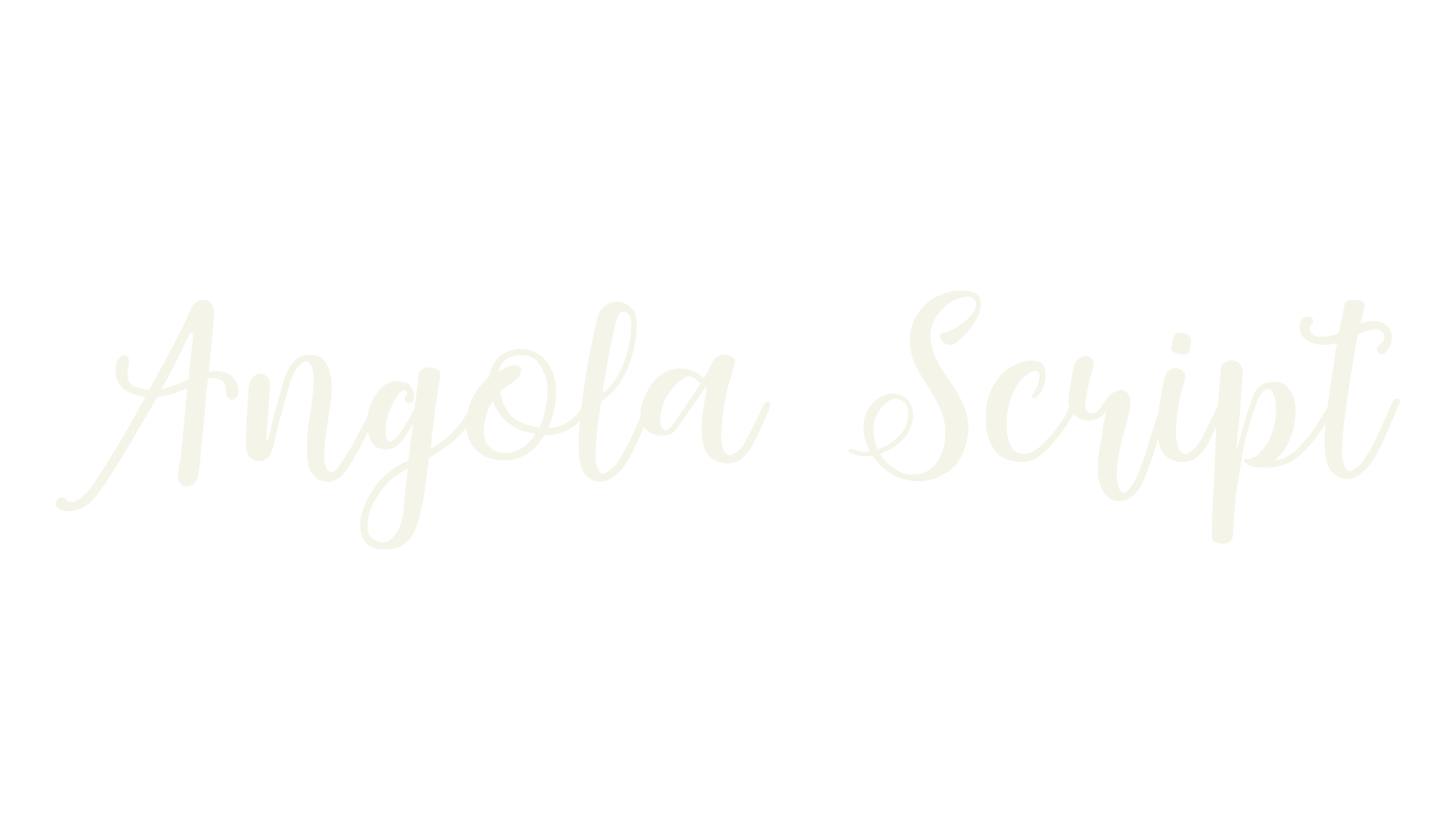 Angola Script, calligraphy font preview