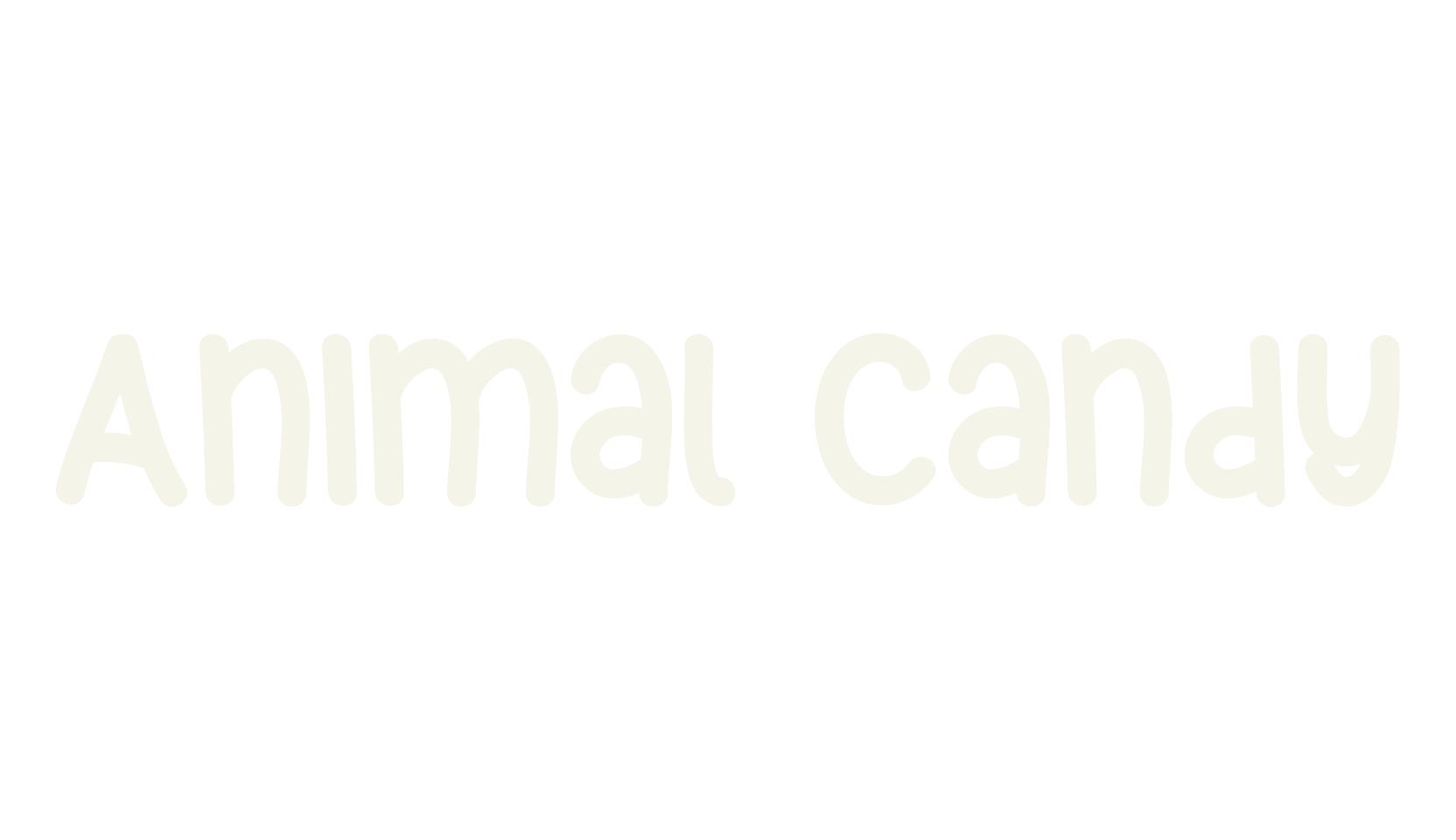 Animal Candy, cute font preview