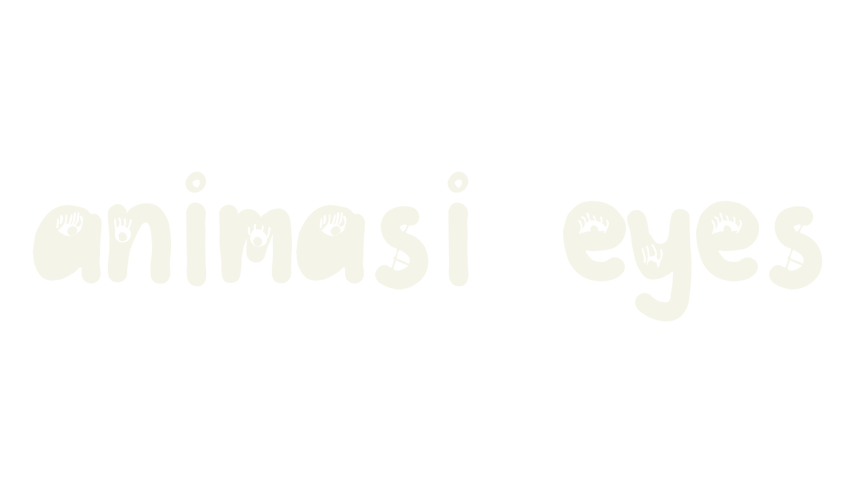 animasi eyes, cartoon font preview