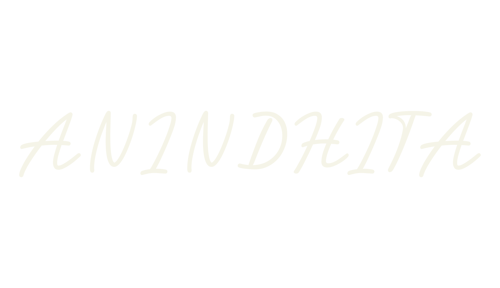 ANINDHITA, calligraphy font preview