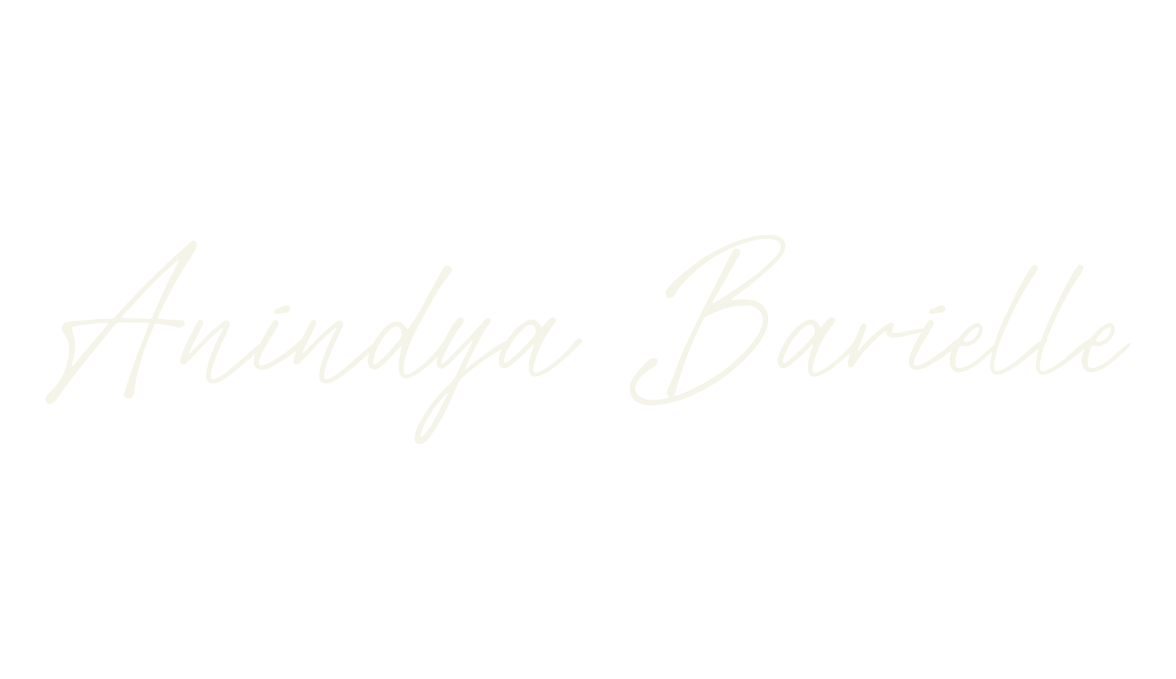 Anindya Barielle, cursive font preview