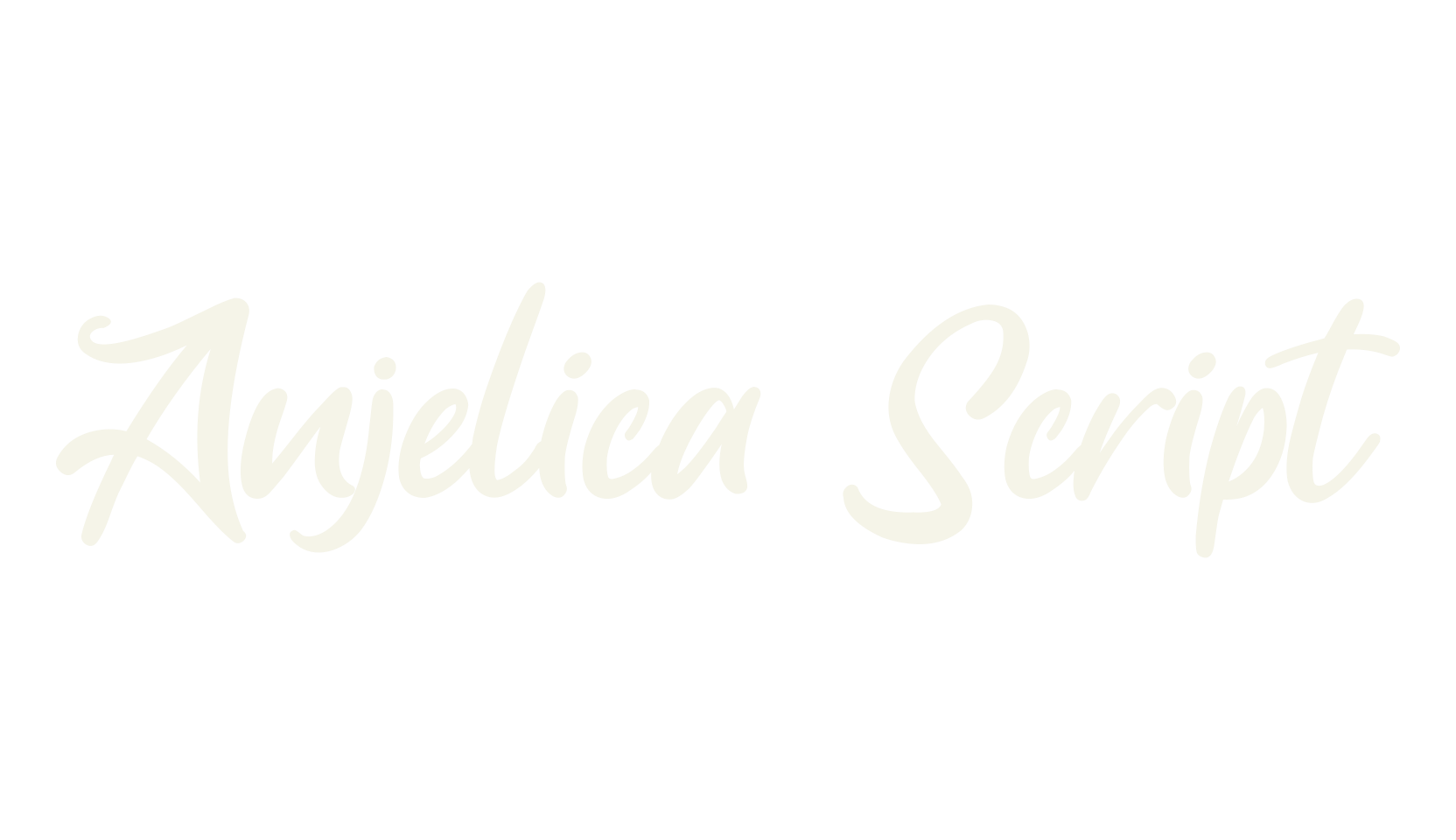 Anjelica Script, cursive font preview