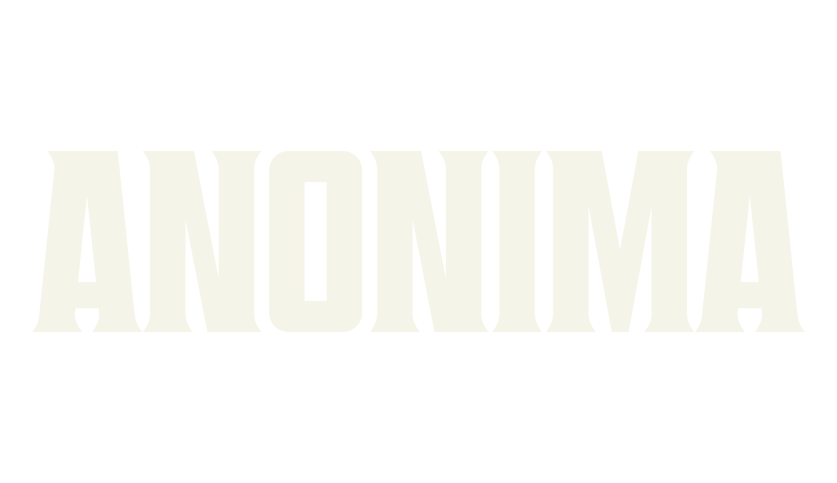 Anonima, logo font preview