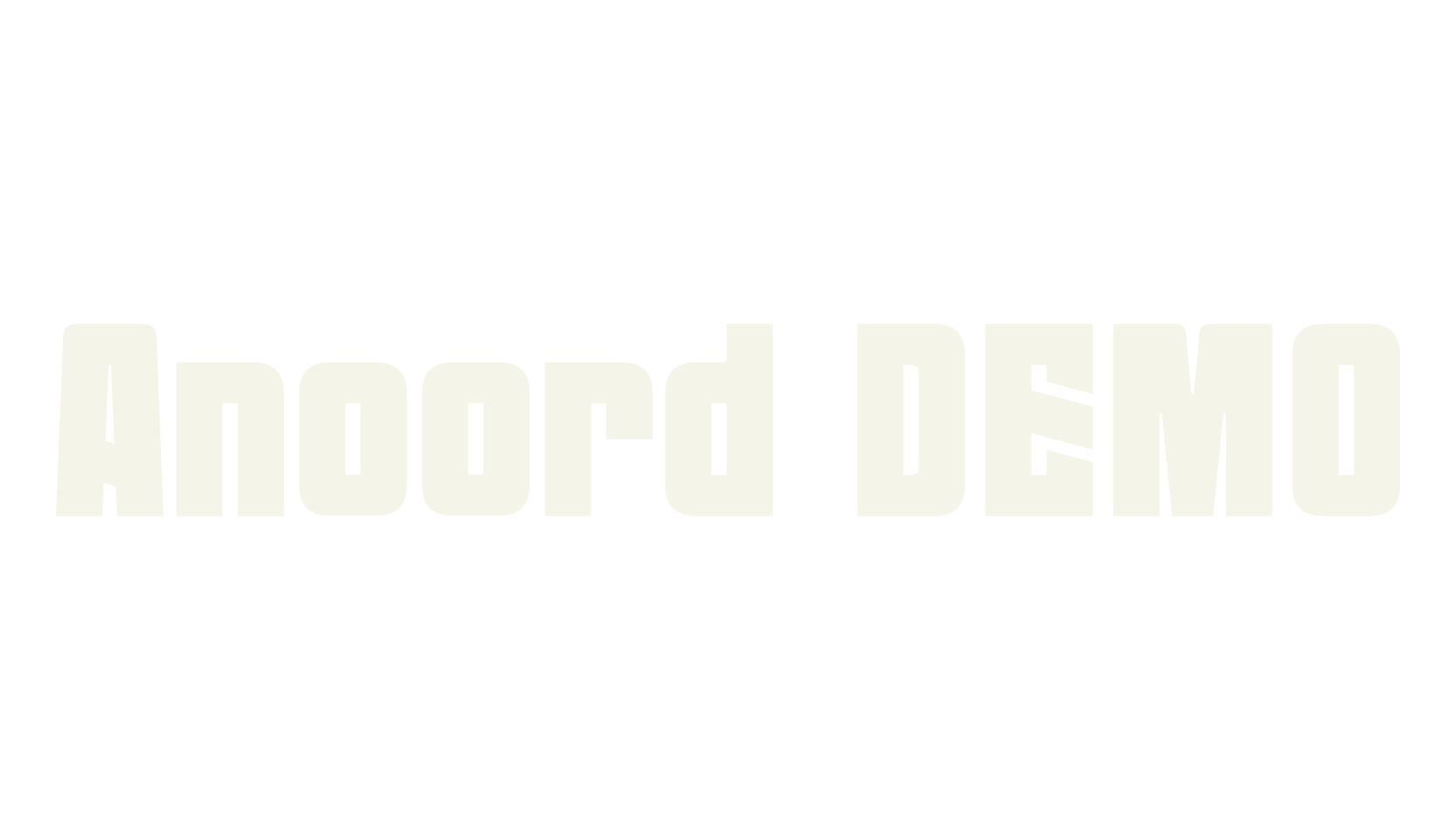 Anoord DEMO, tall font preview