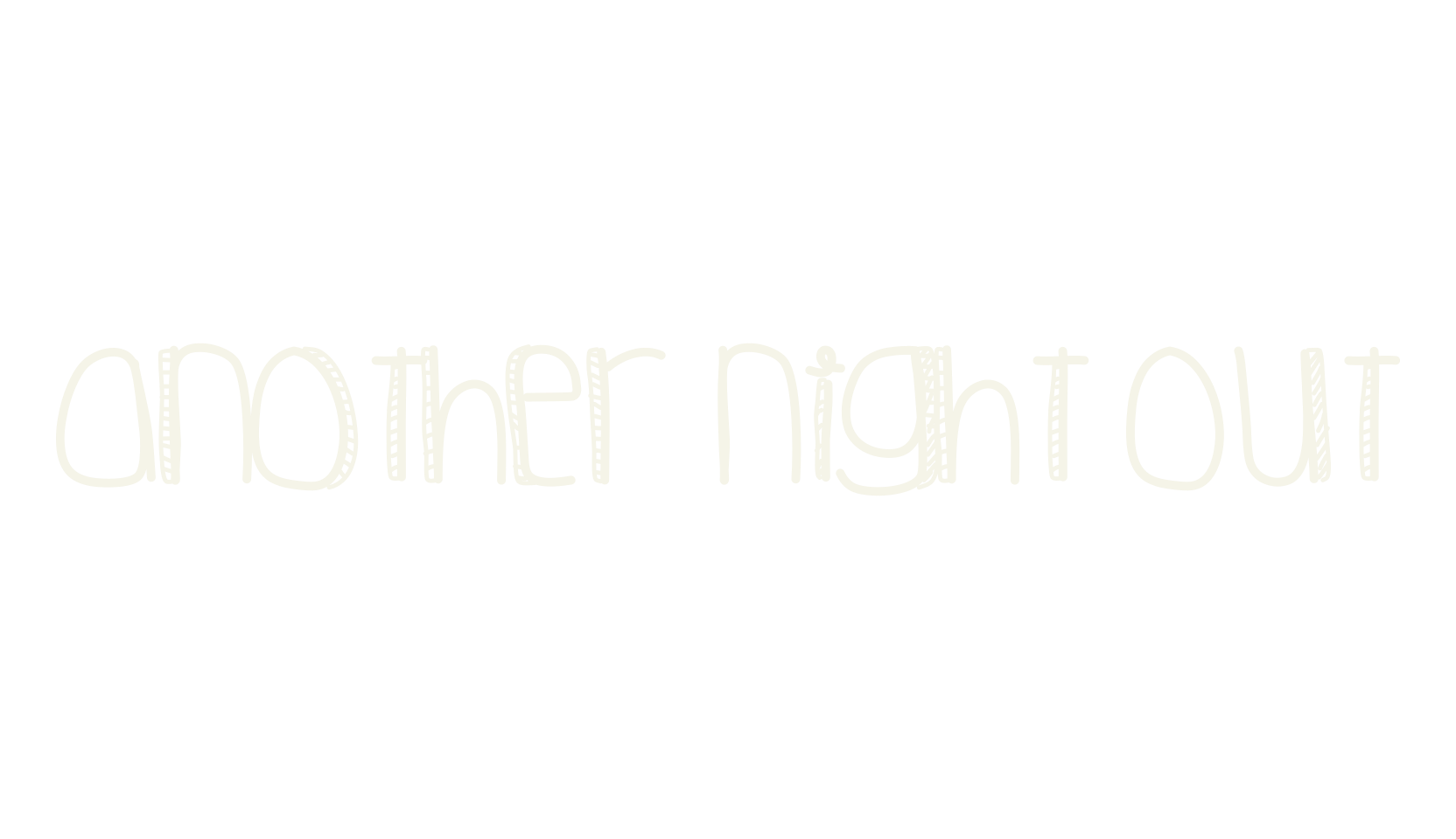 Another Night Out, handwritten font preview