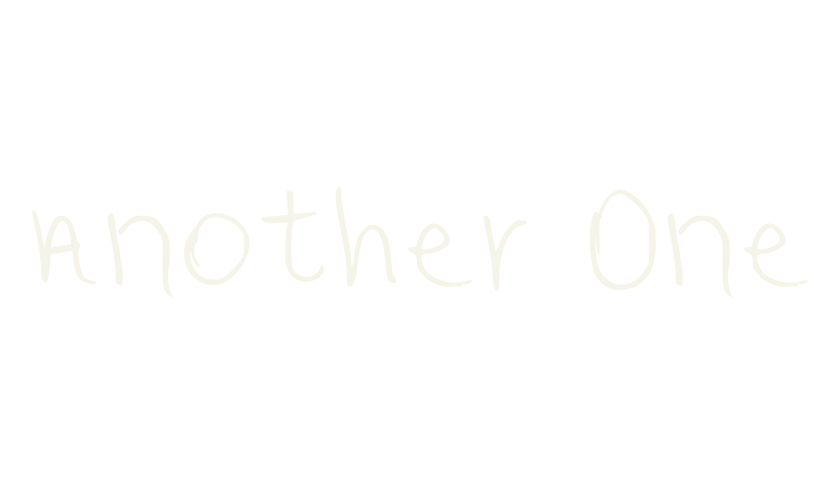 Another One, handwriting font preview