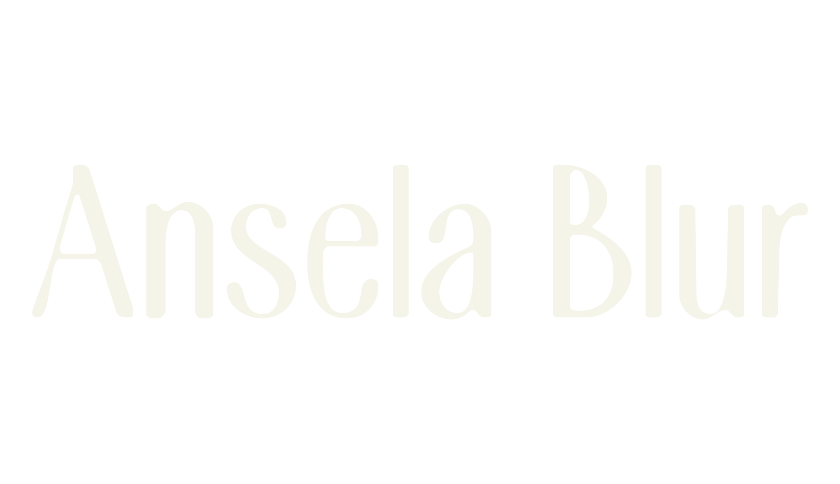 Ansela Blur, artistic font preview