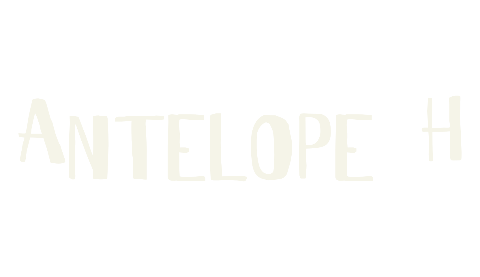Antelope H, art deco font preview