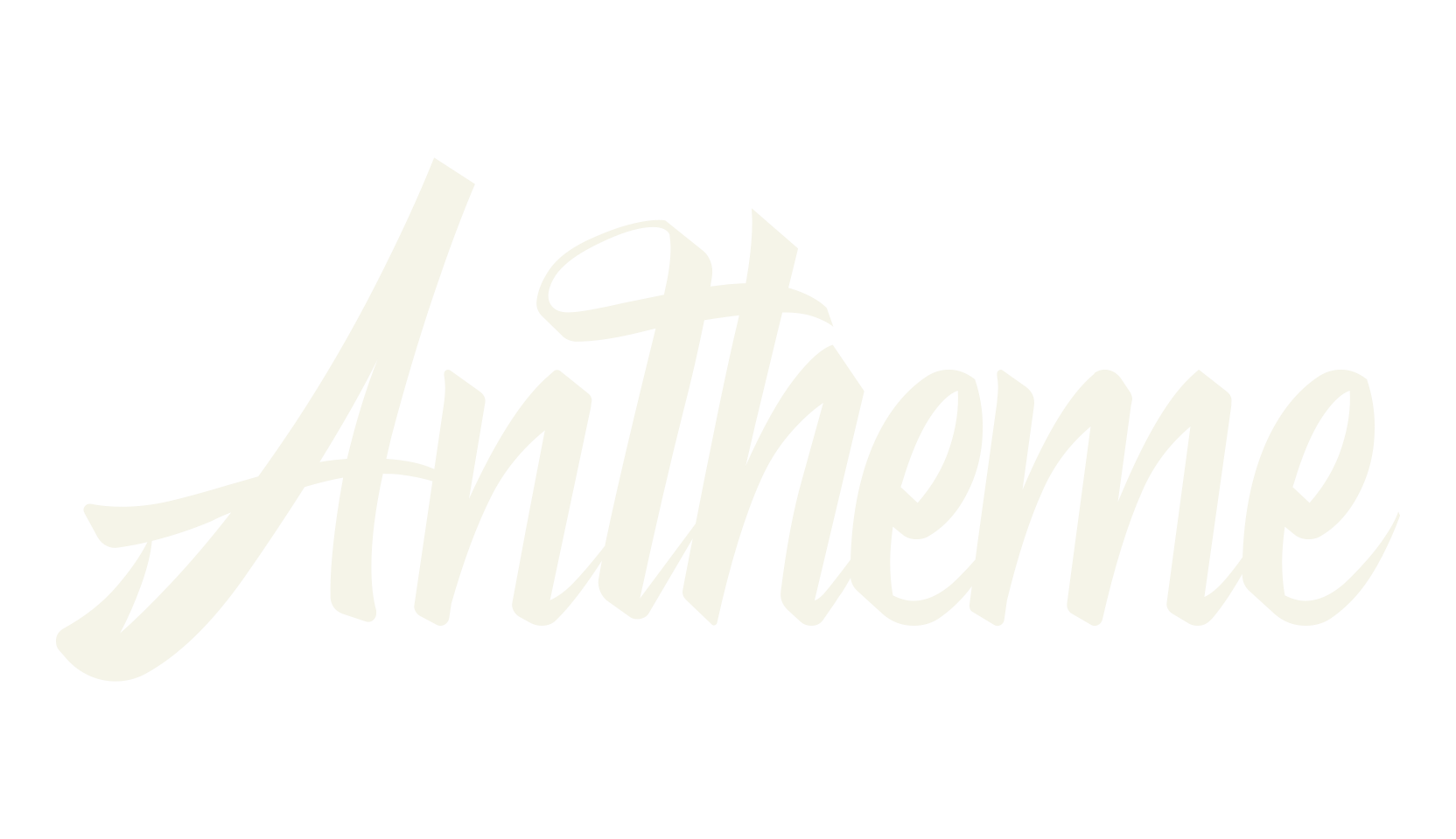 Antheme, cursive font preview