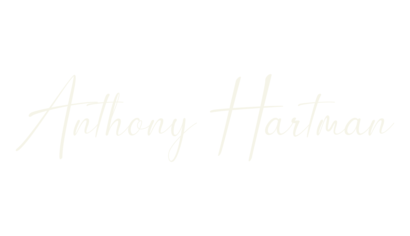 Anthony Hartman, signature font preview