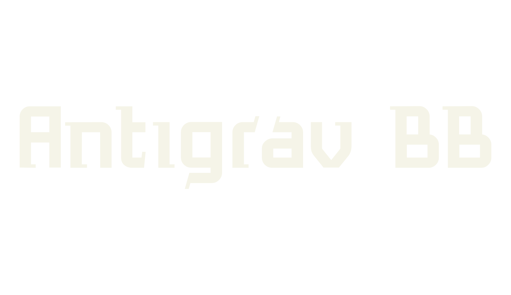 Antigrav BB, serif font preview