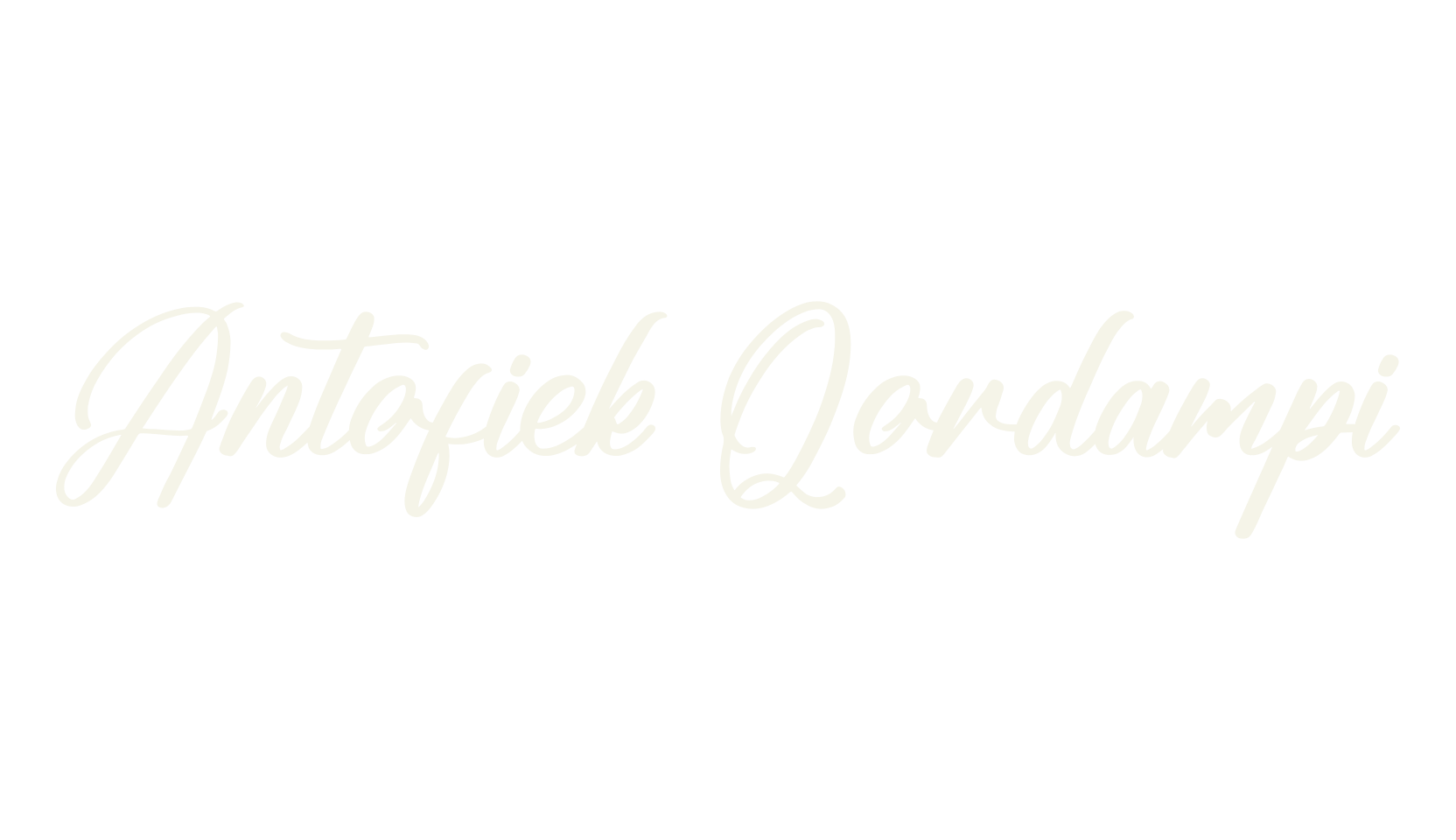 Antofiek Qordampi, script font preview