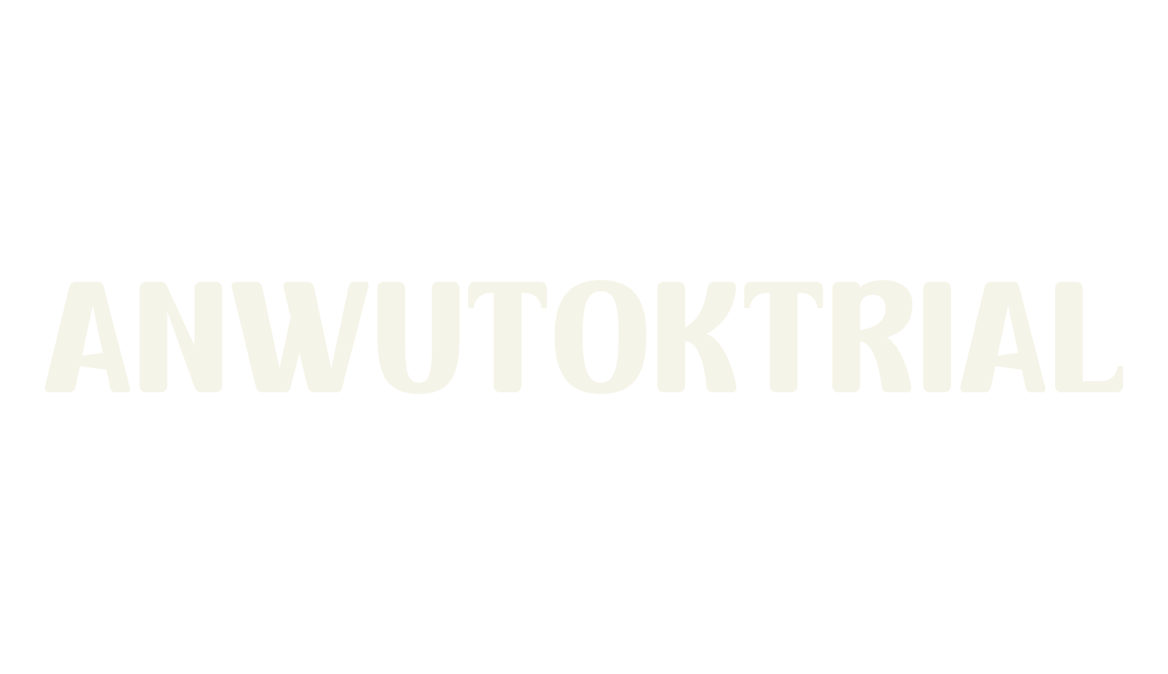 ANWUTOKTRIAL, banner font preview