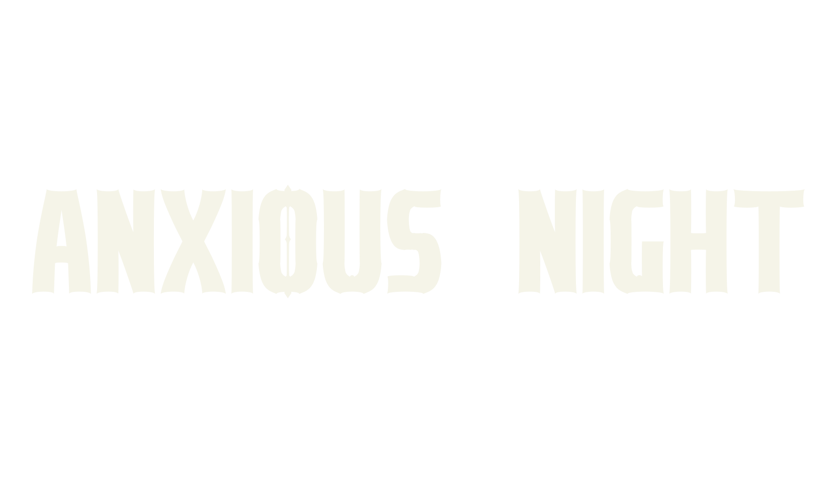 Anxious Night, custom font preview