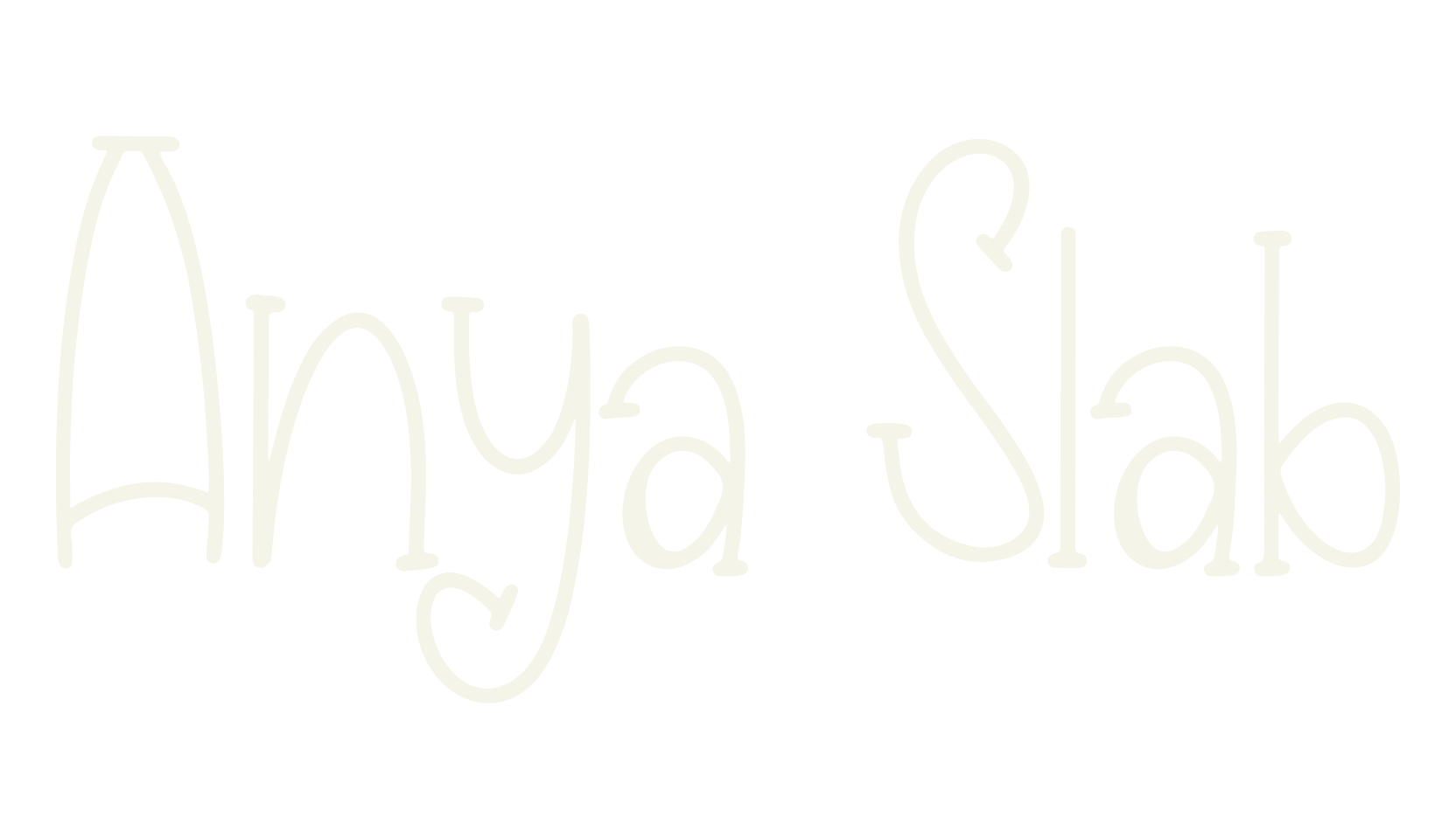 Anya Slab, fancy font preview