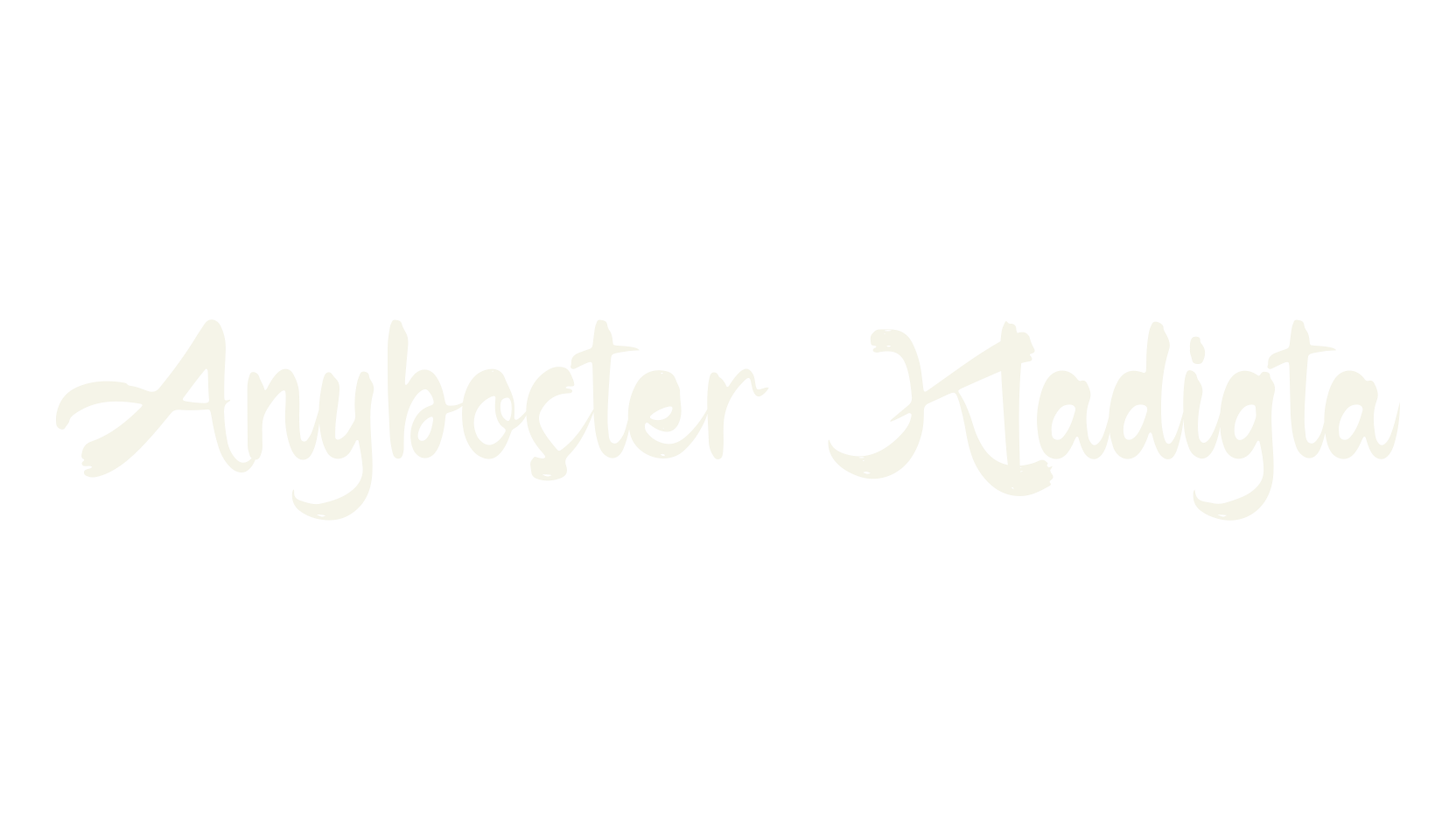 Anyboster Kladigta, script font preview