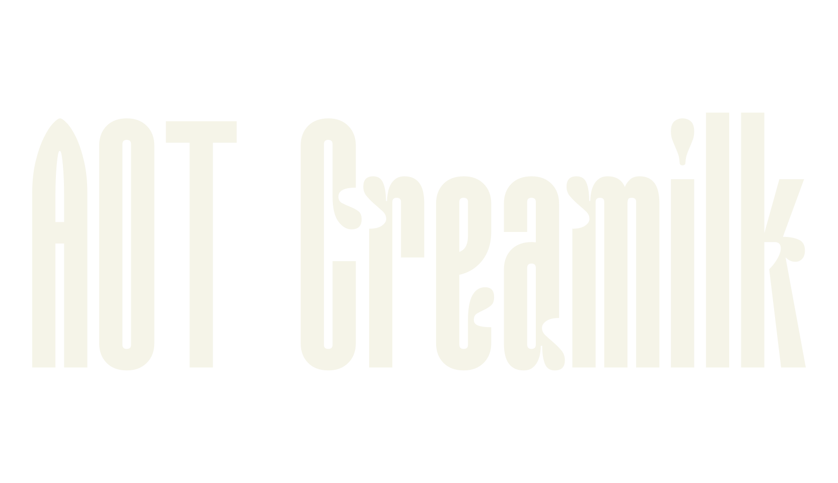 AOT Creamilk, fancy font preview