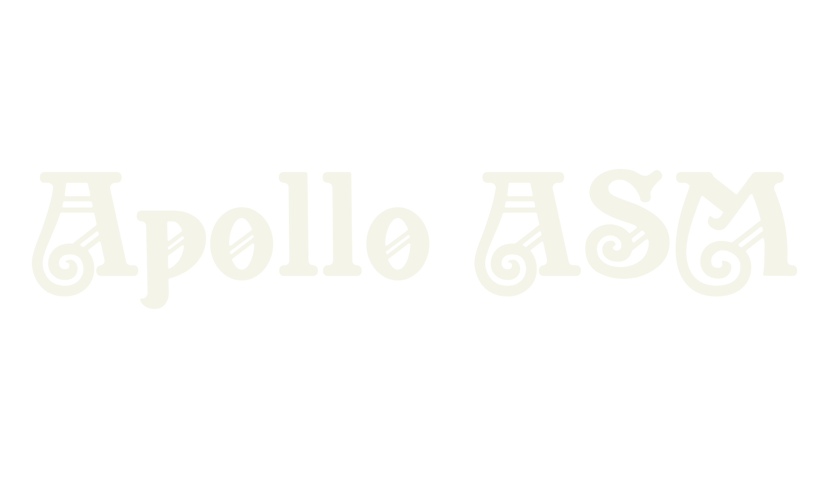 Apollo ASM, art deco font preview