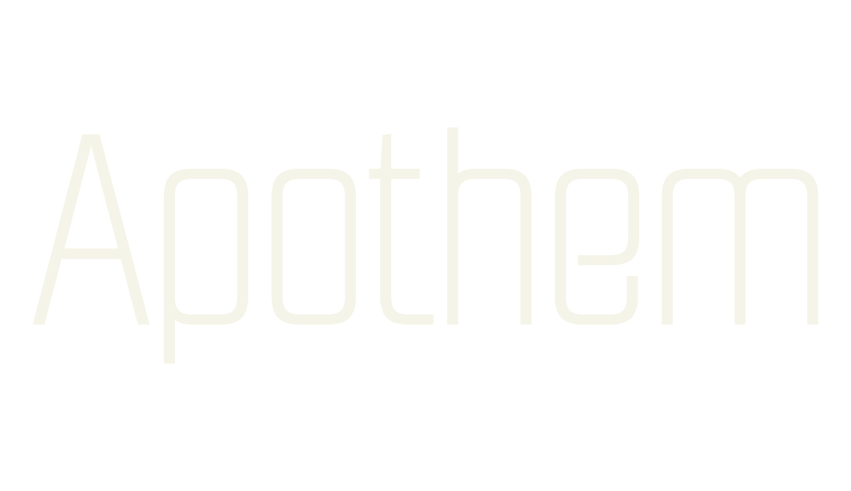 Apothem, logo font preview