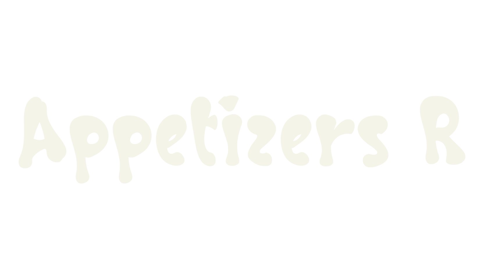 Appetizers R, restaurant font preview