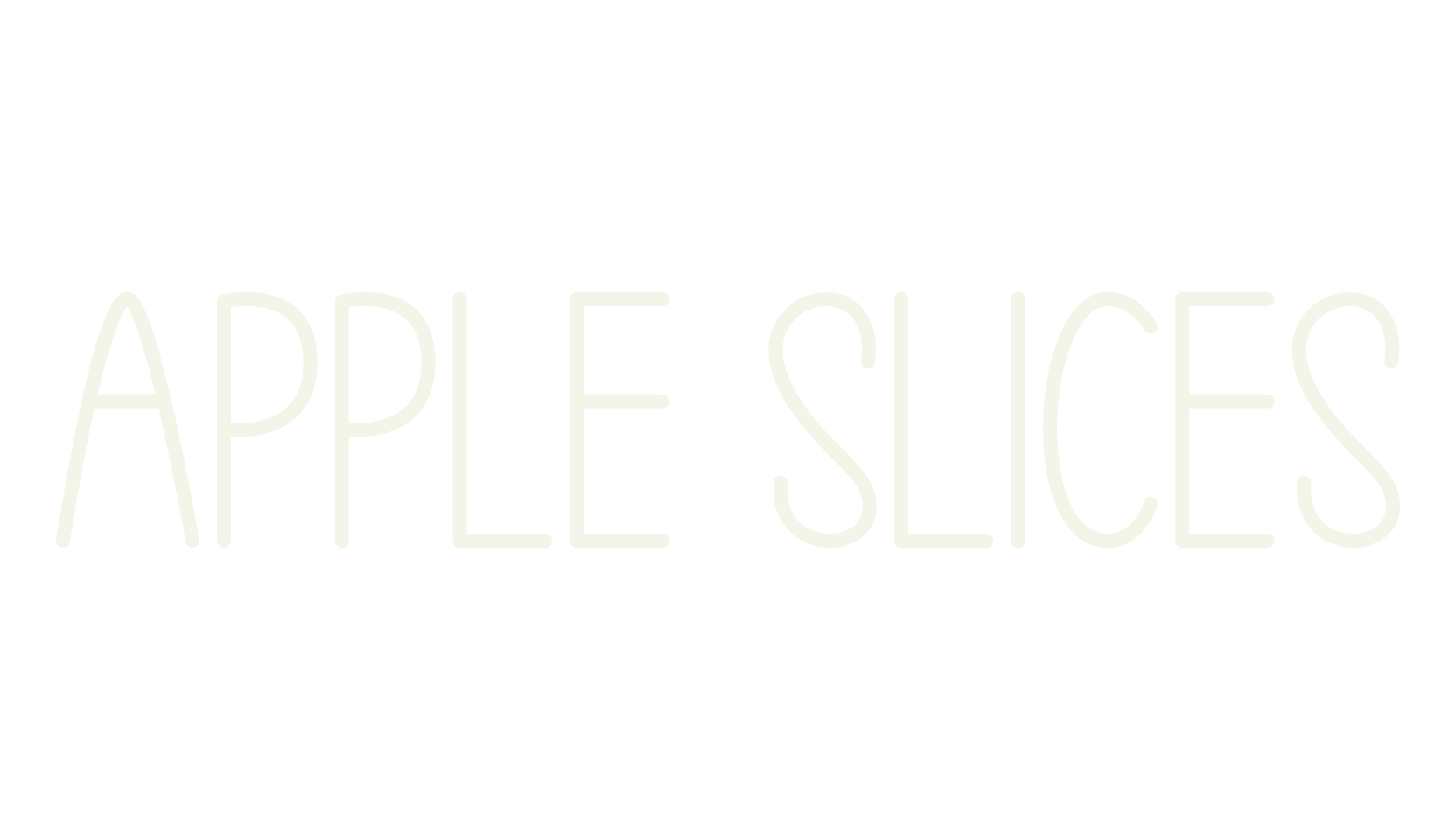 Apple Slices, simple font preview