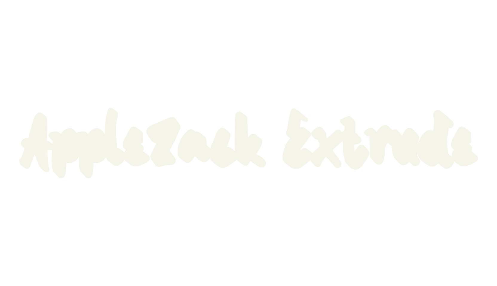 Applezack Extrude, childish font preview