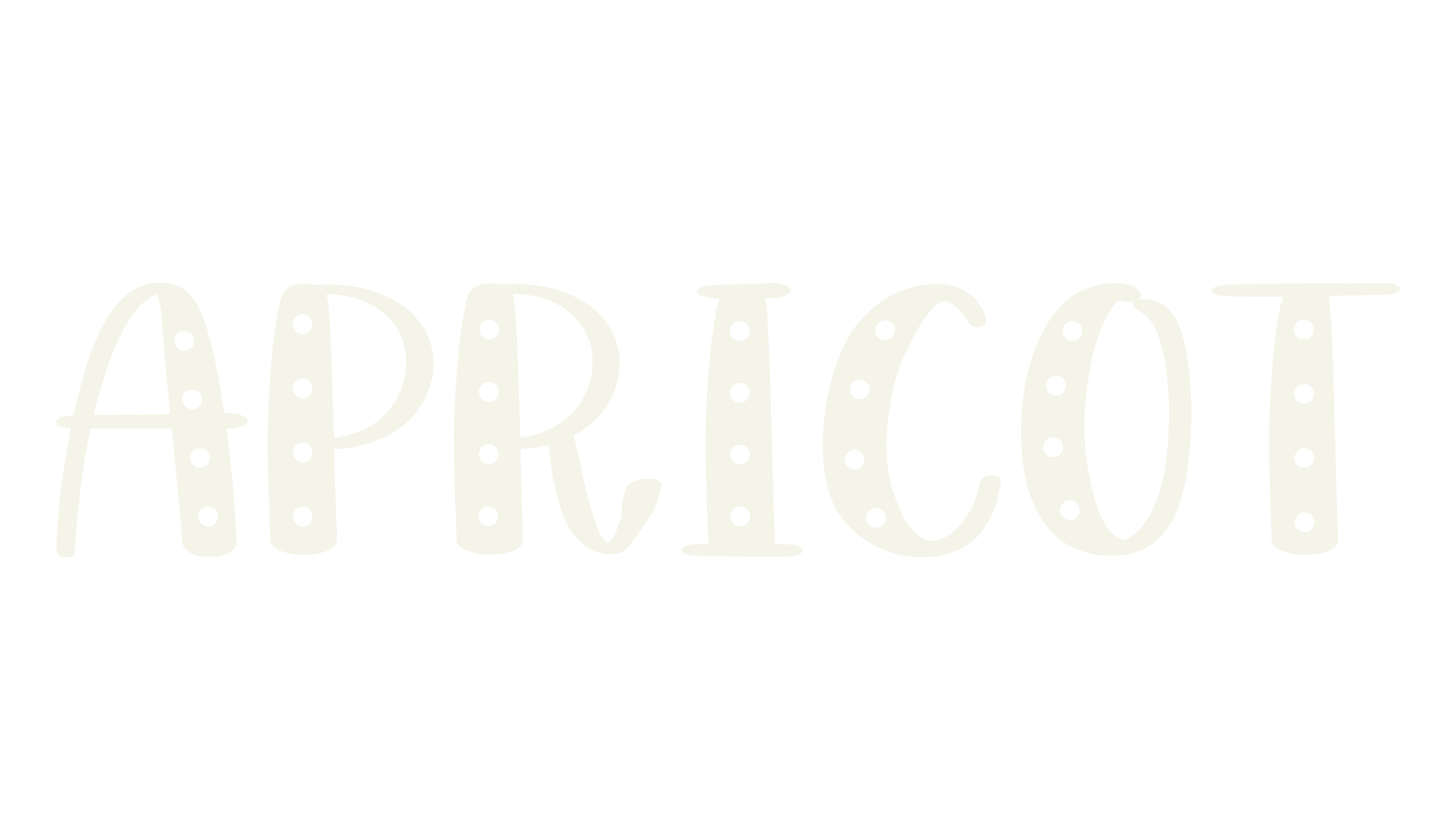 APRICOT, cute font preview