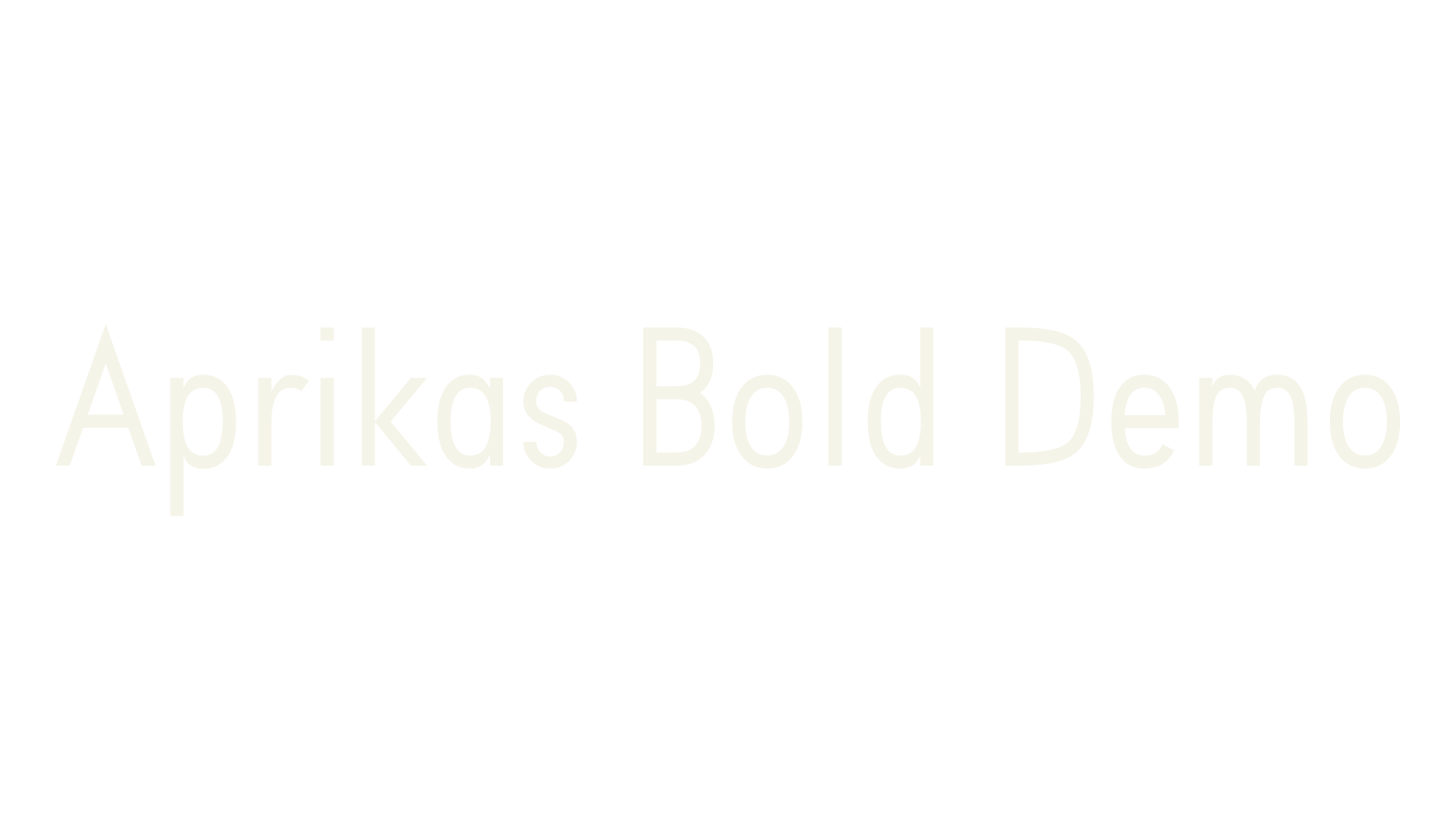 Aprikas Bold Demo, sans serif font preview