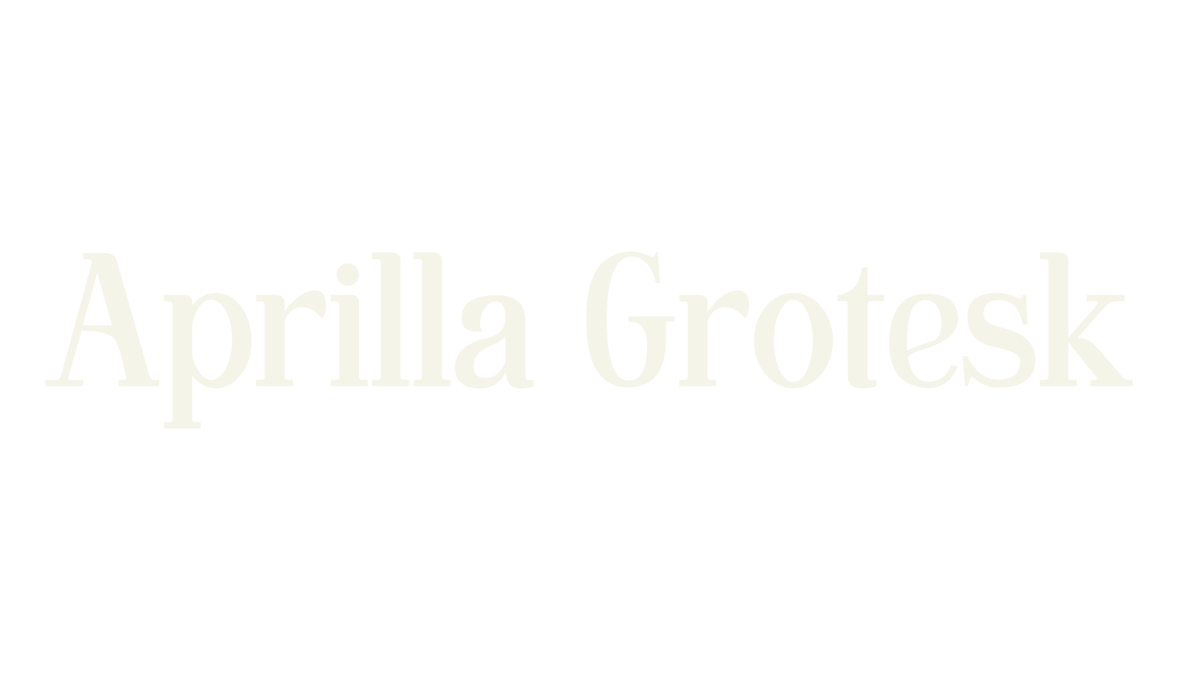 Aprilla Grotesk, typewriter font preview