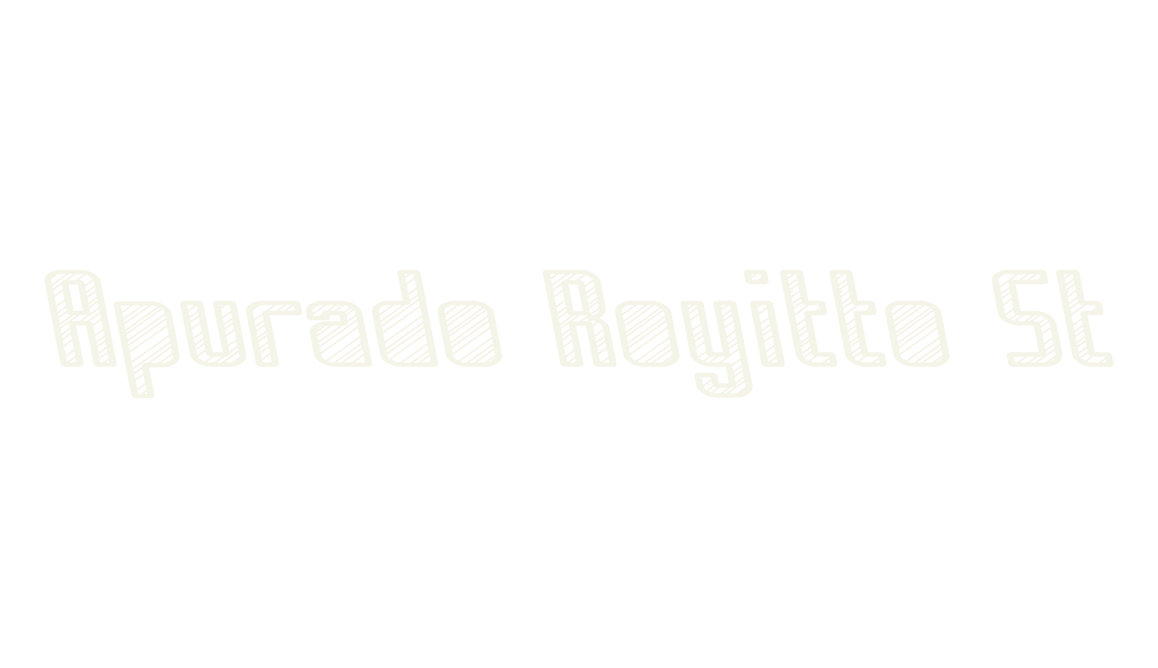 Apurado Royitto St, fancy font preview
