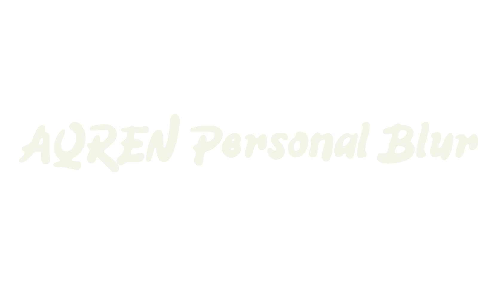 AQREN Personal Blur, sans serif font preview