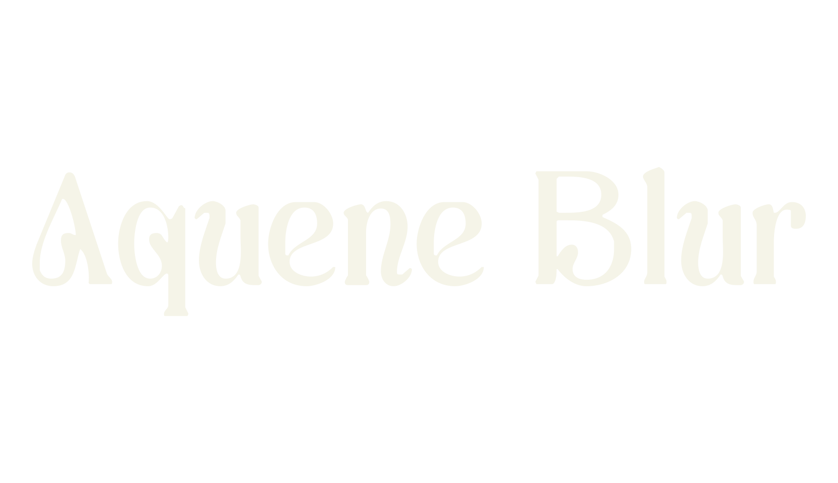 Aquene Blur, art deco font preview