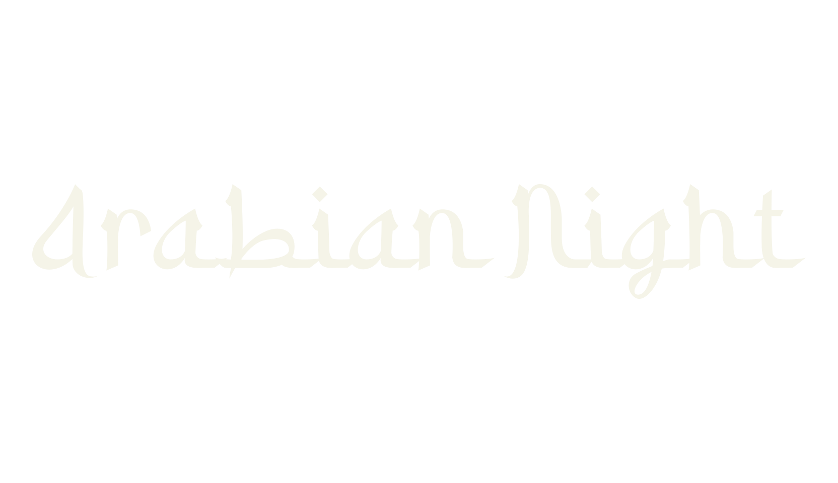 Arabian Night, arabic font preview