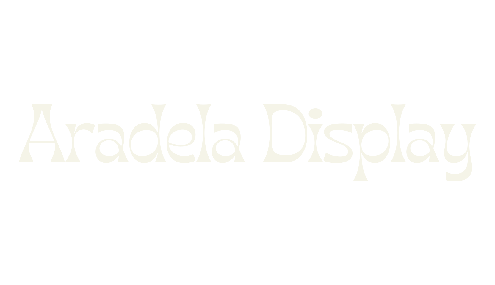 Aradela Display, psychedelic font preview