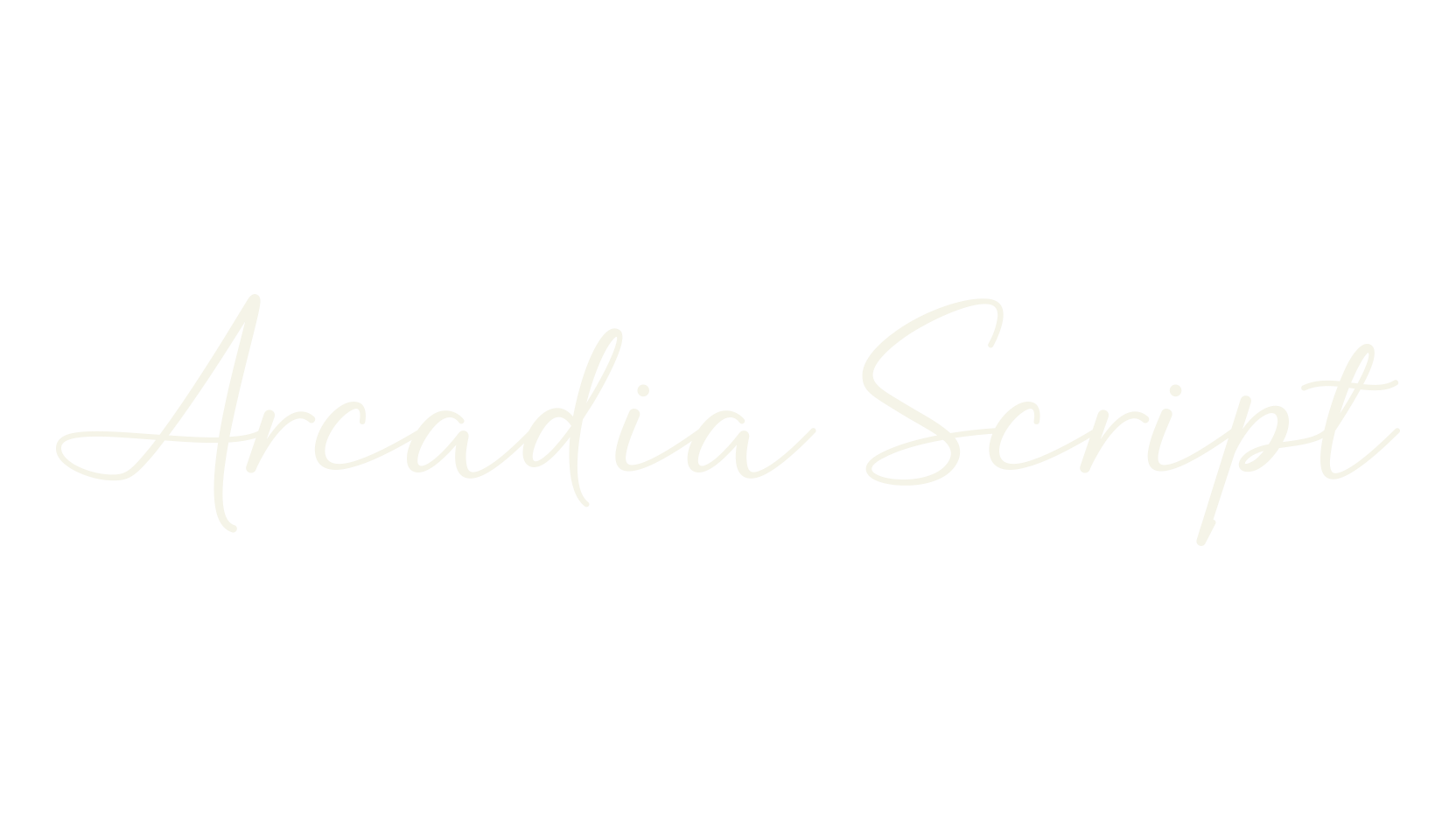 Arcadia Script, script font preview